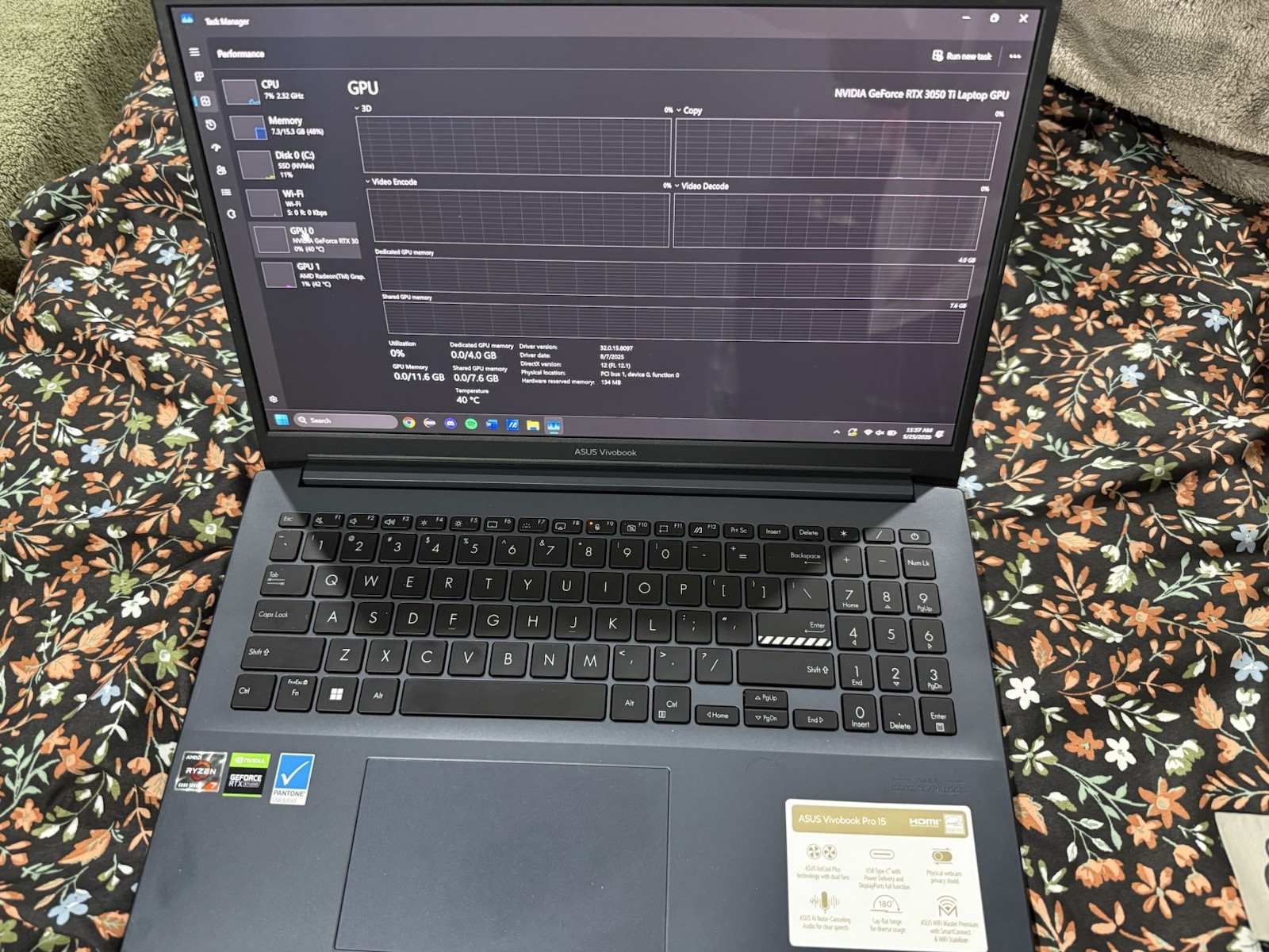 Asus Vivobook OLED 3050ti Ryzen 7