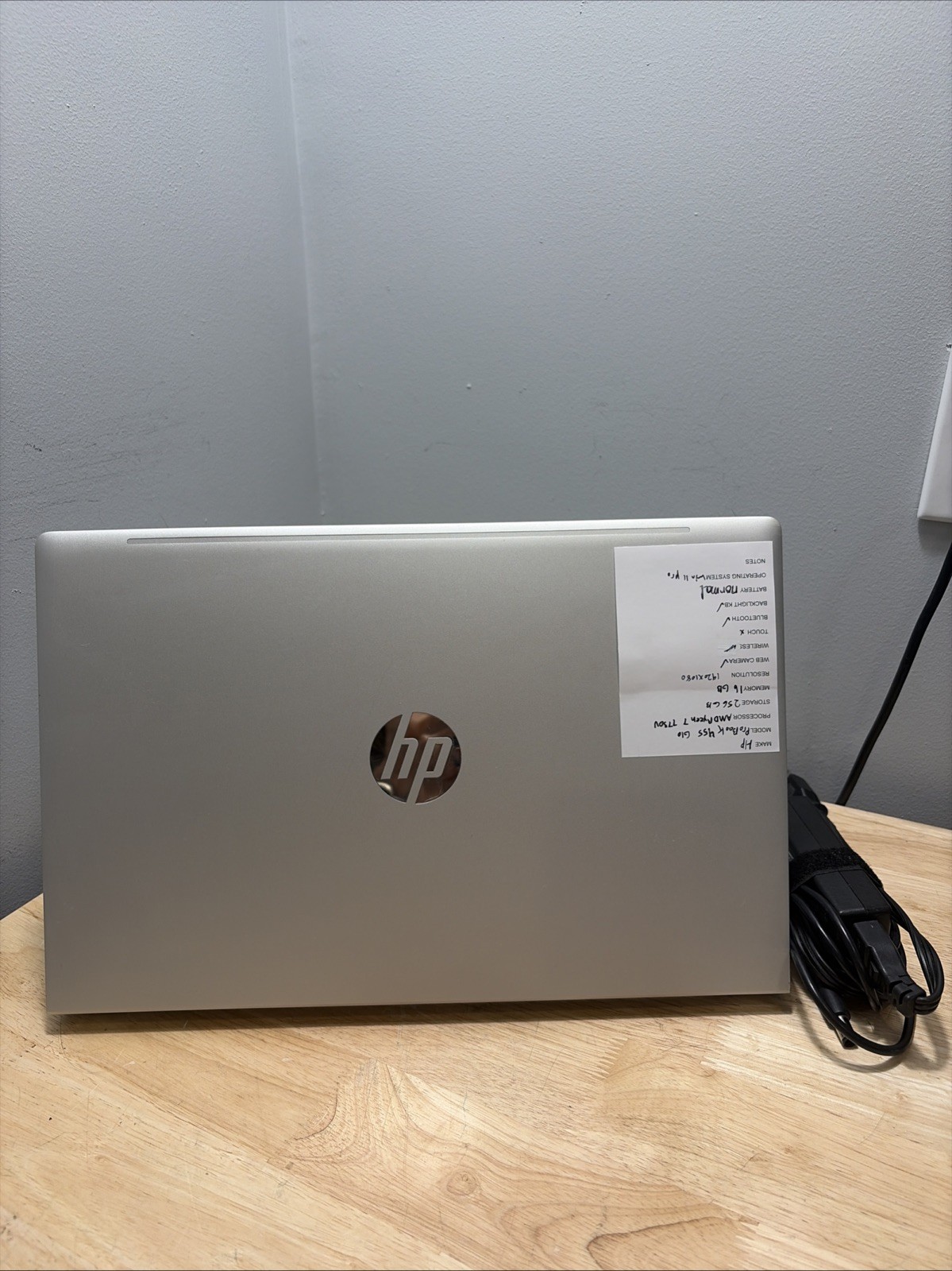 HP ProBook 455 G10 AMD RYZEN 7 7730U 2.0GHZ 16GB 256GB SSD WCAM WIFI W11 CORD