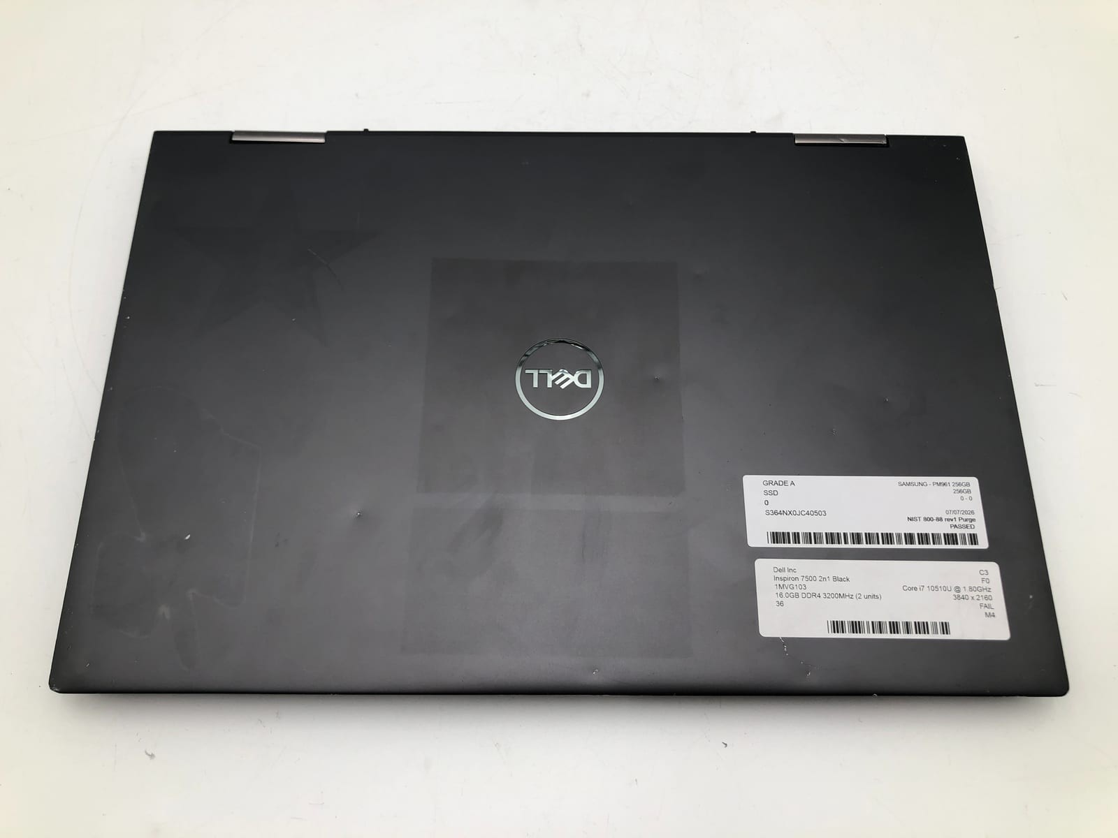Dell | Inspiron 7500 2-in-1 Black | i7-10510U | 16GB | 256GB NVMe | | No Battery