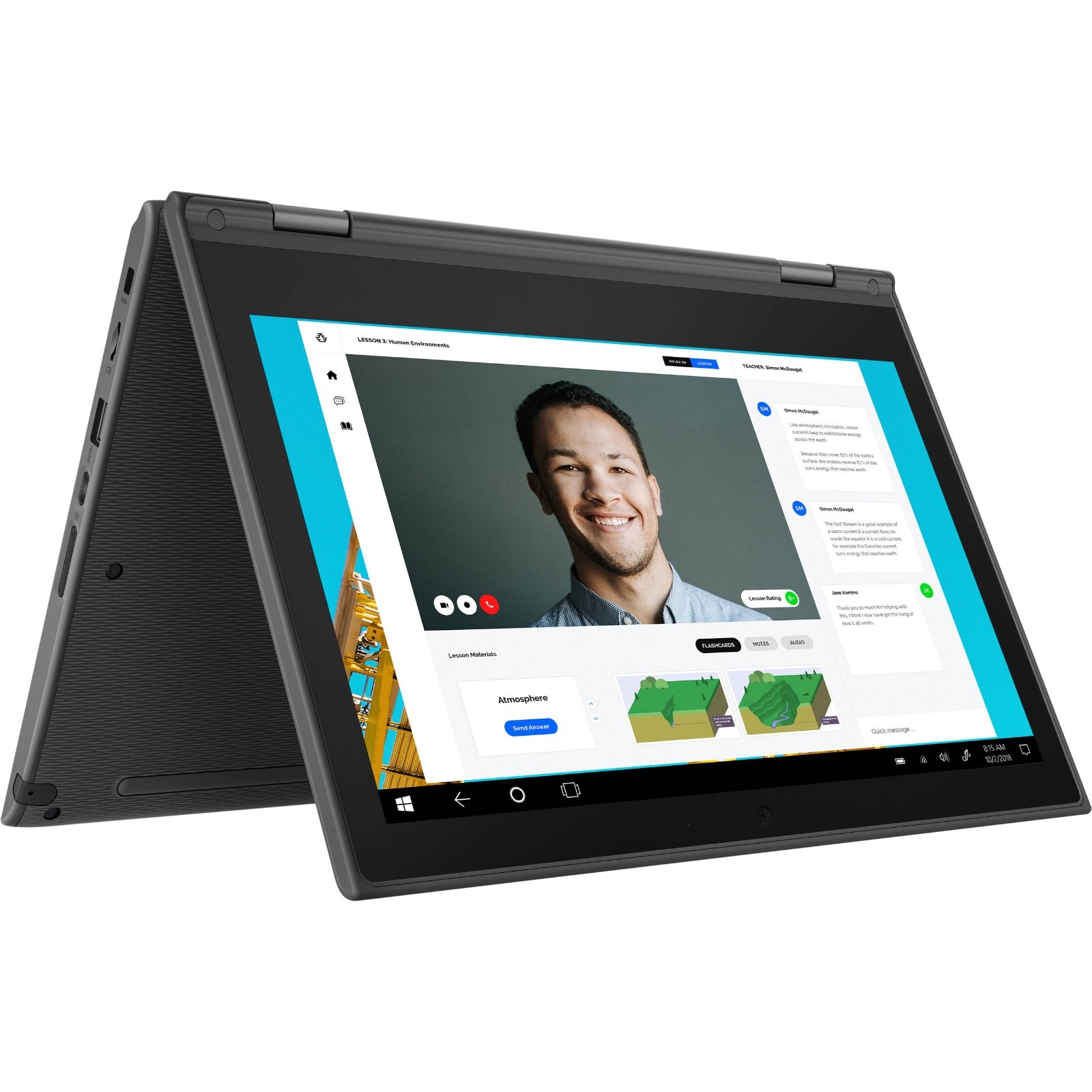Lenovo Touchscreen 2-in-1 11.6″ Laptop PC Intel 4GB RAM 64GB SSD Windows 10 WiFi
