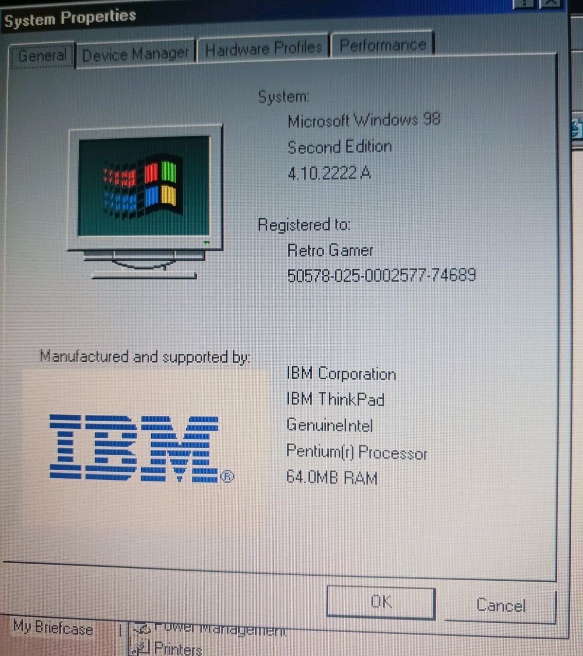 Vintage IBM ThinkPad 770 Windows 98se Works w/ Extras