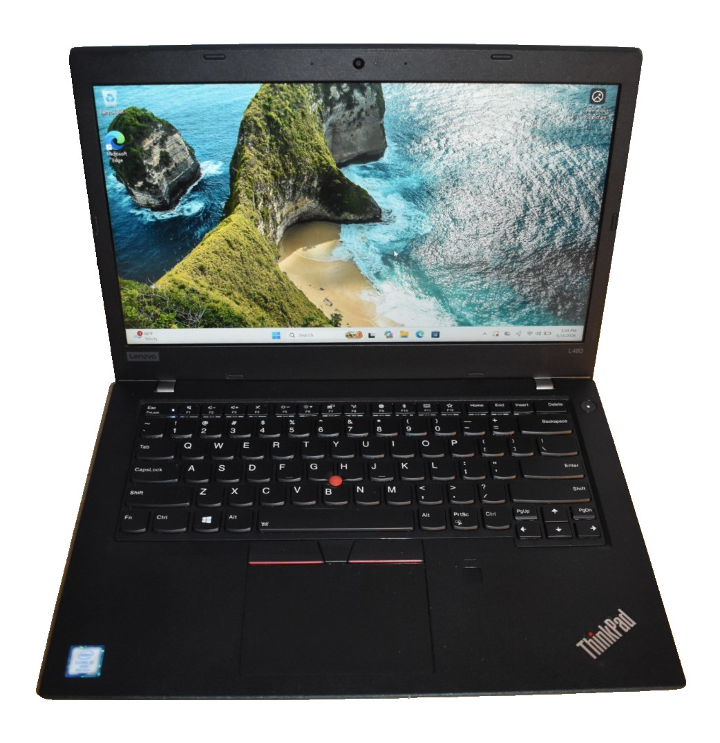 Lenovo Thinkpad L480 Intel Quad Core i5-8350U 8GB RAM 128GB SSD Windows 11 Pro