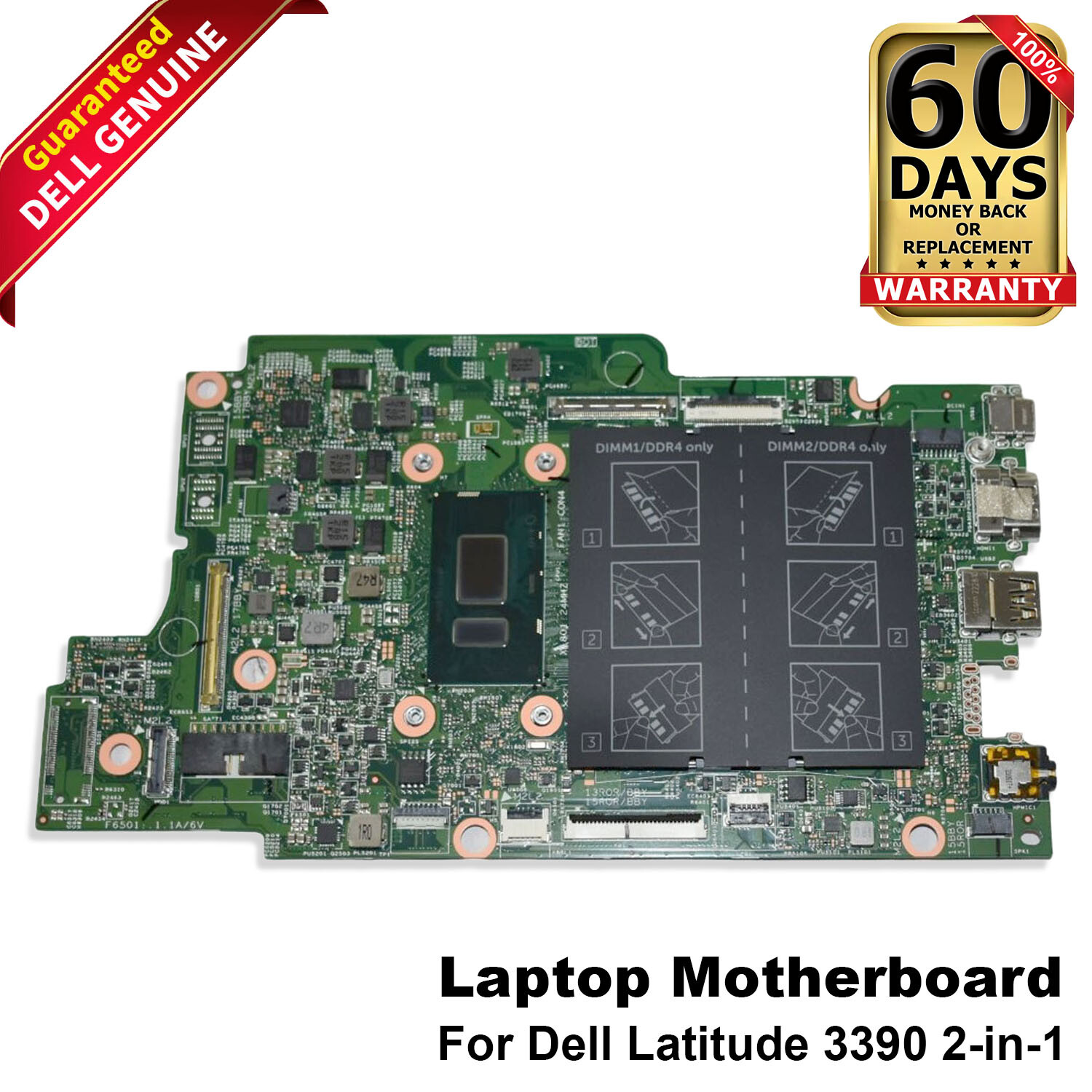 Genuine Dell Latitude 3390 Core i3-8130U 2.2GHz DDR4 Laptop Motherboard G1MGM