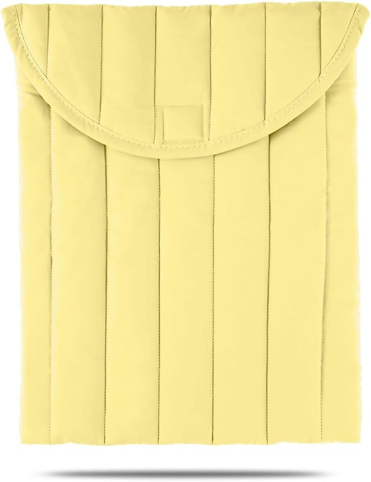 Puffy Laptop Sleeve 13-14 Inch Yellow, Protective Carrying Case for MacBook Air