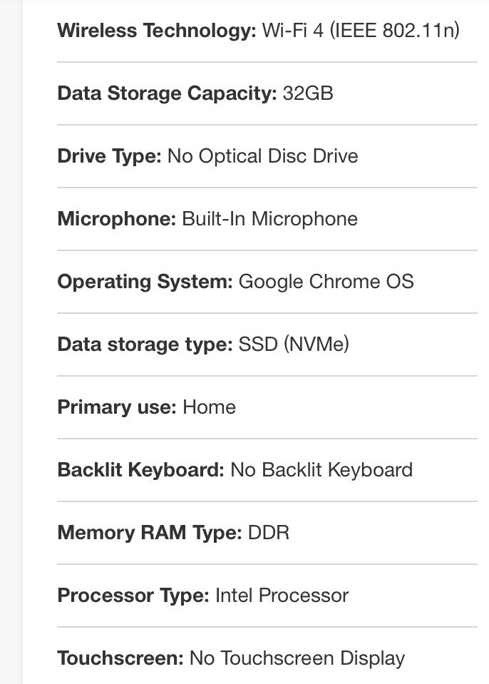 NEW Asus CR1104CTA-YZ42 11.6″ Chromebook N150 4GB 32GB eMMC ChromeOS