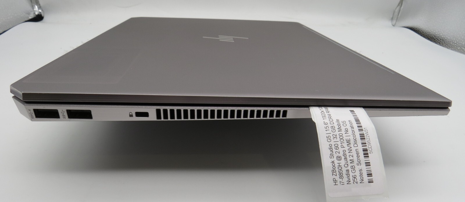 HP ZBook Studio G5-15.6″-i7-8850H@2.60GHz-32GB RAM-256GB M.2 NVME-NO OS *READ*