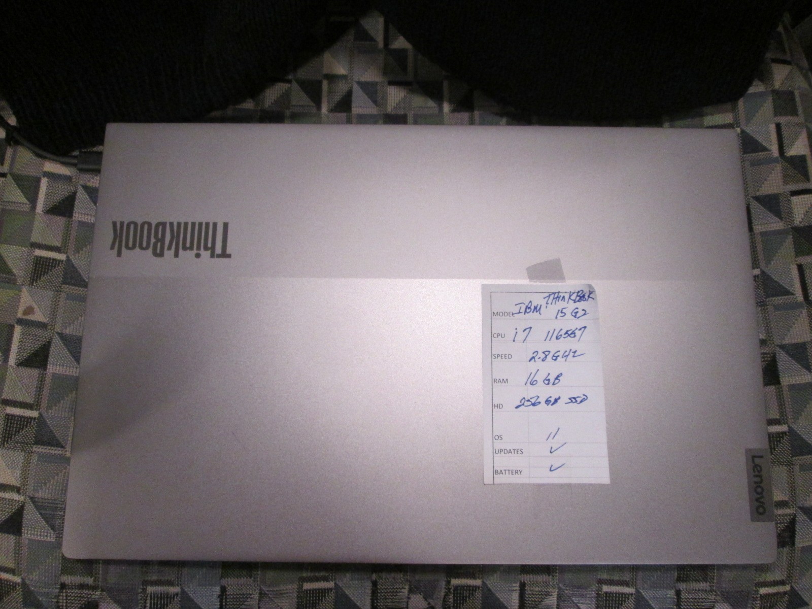 Lenovo ThinkBook 15 G2 ITL i7-1165G7 16GB RAM 500GB SSD Windows 11