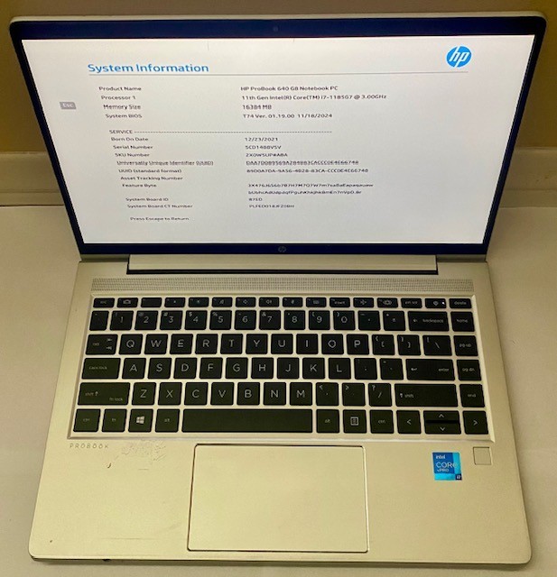 HP ProBook 640 G8 Notebook 16GB i7-1185G7 3.00GHz