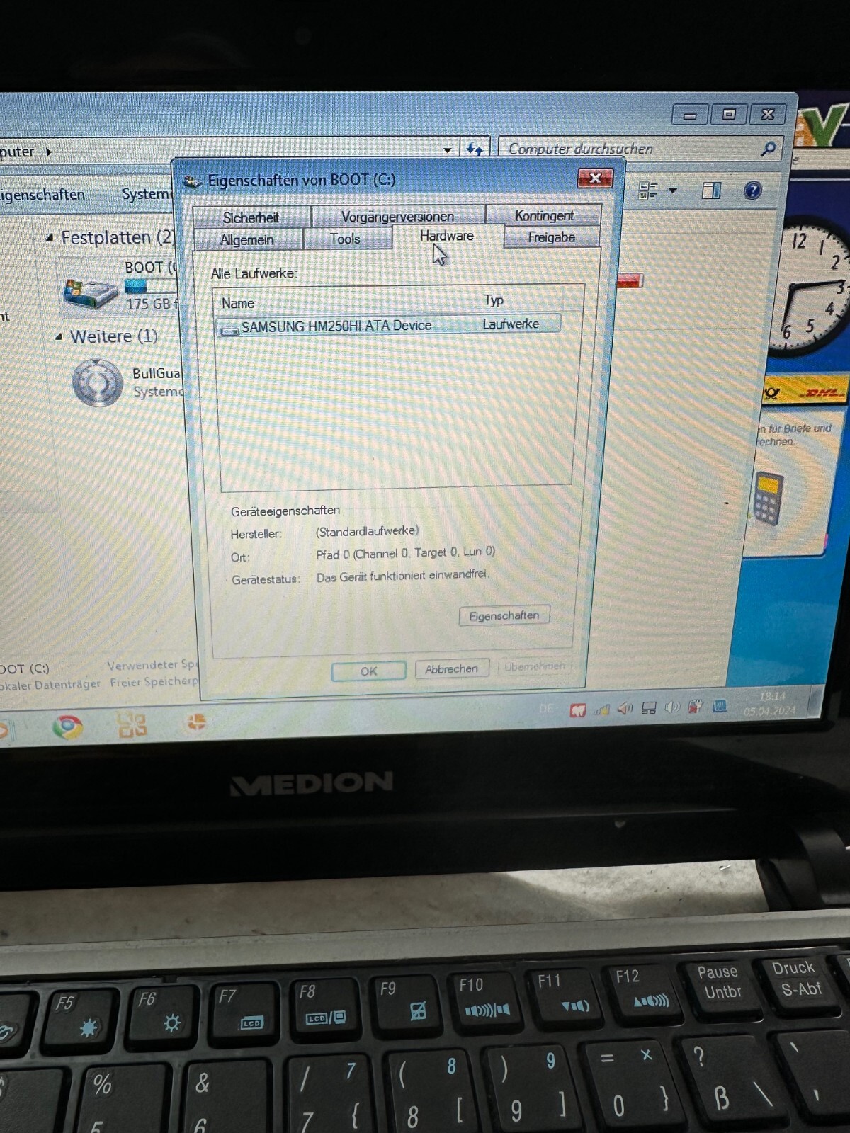 Medion Akoya E1226 (MD 98570) Intel Aton 1.66 GHz 250 GB HDD 1 GB RAM Used