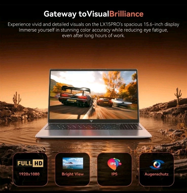 ACEMAGIC LX15PRO 16.1 inch Laptop Notebook AMD R7 5700U, 16GB 512GB SSD