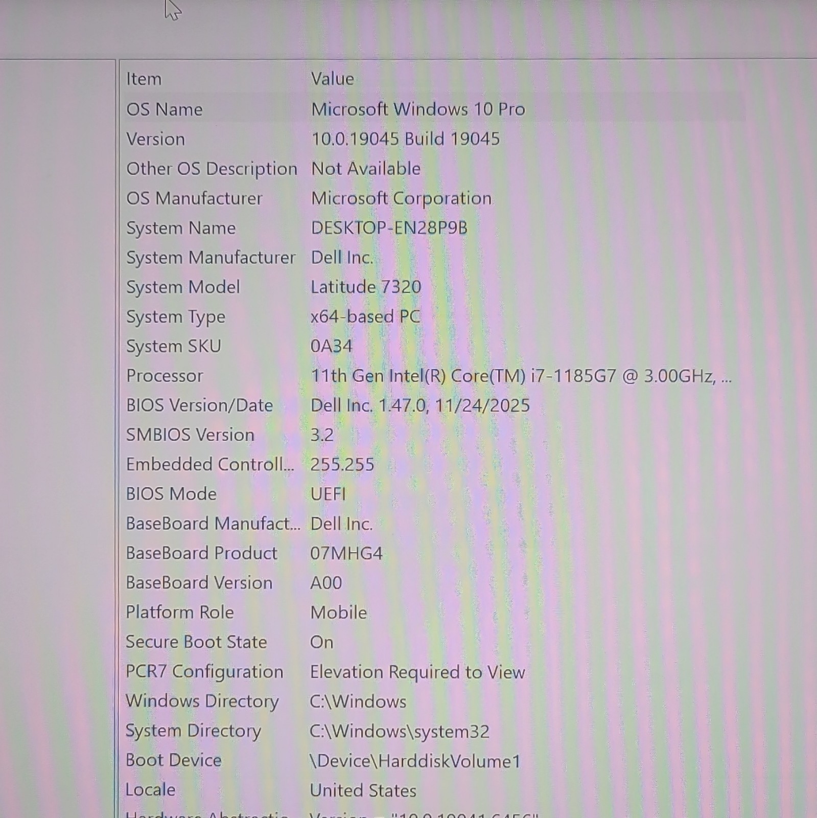 Dell Latitude 7320 13″ Black i7-1185G7 16GB 256 SSD Win10/11 Pro Webcam FHD
