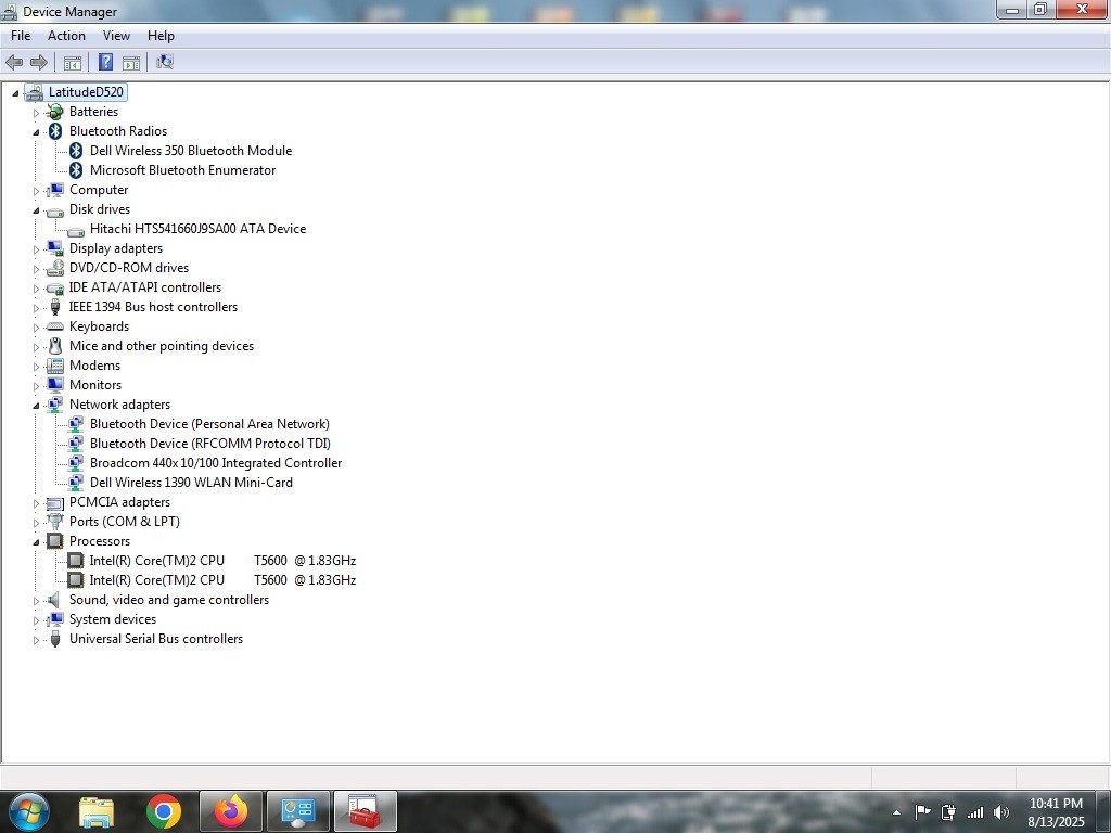Dell D520 (1.80GHz/3GB/60GB/CDRW-DVDRW) XGA, SERIAL Port, WINDOWS 7 Pro