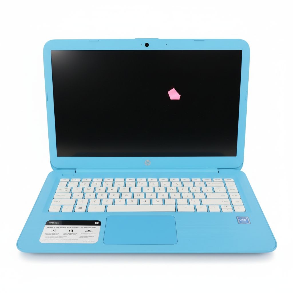 HP Notebook Laptop Blue Intel Webcam White Keyboard Portable