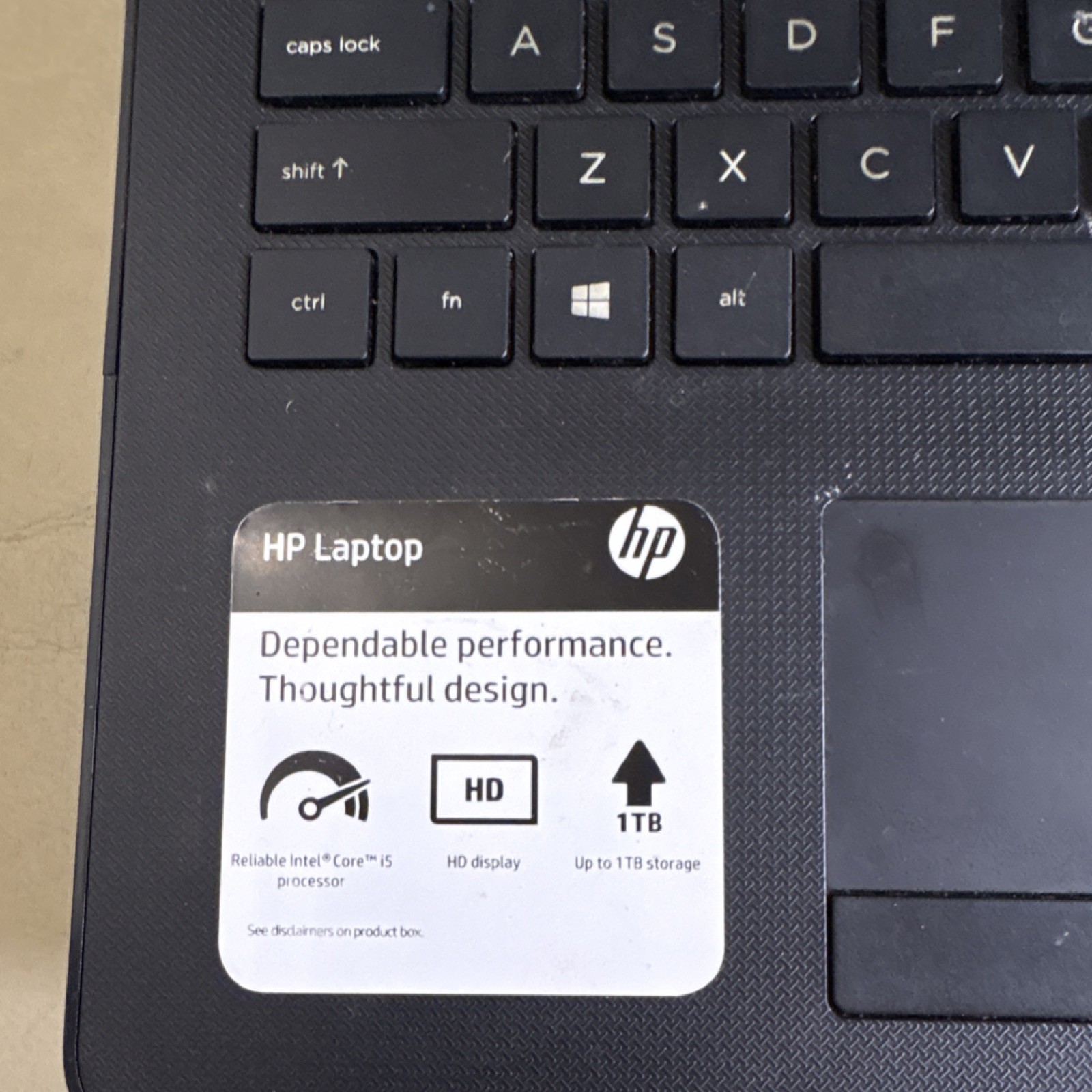 HP Intel Core i5 7th Gen. 15.6″ Black Laptop 1TB HDD HD Display Windows 10