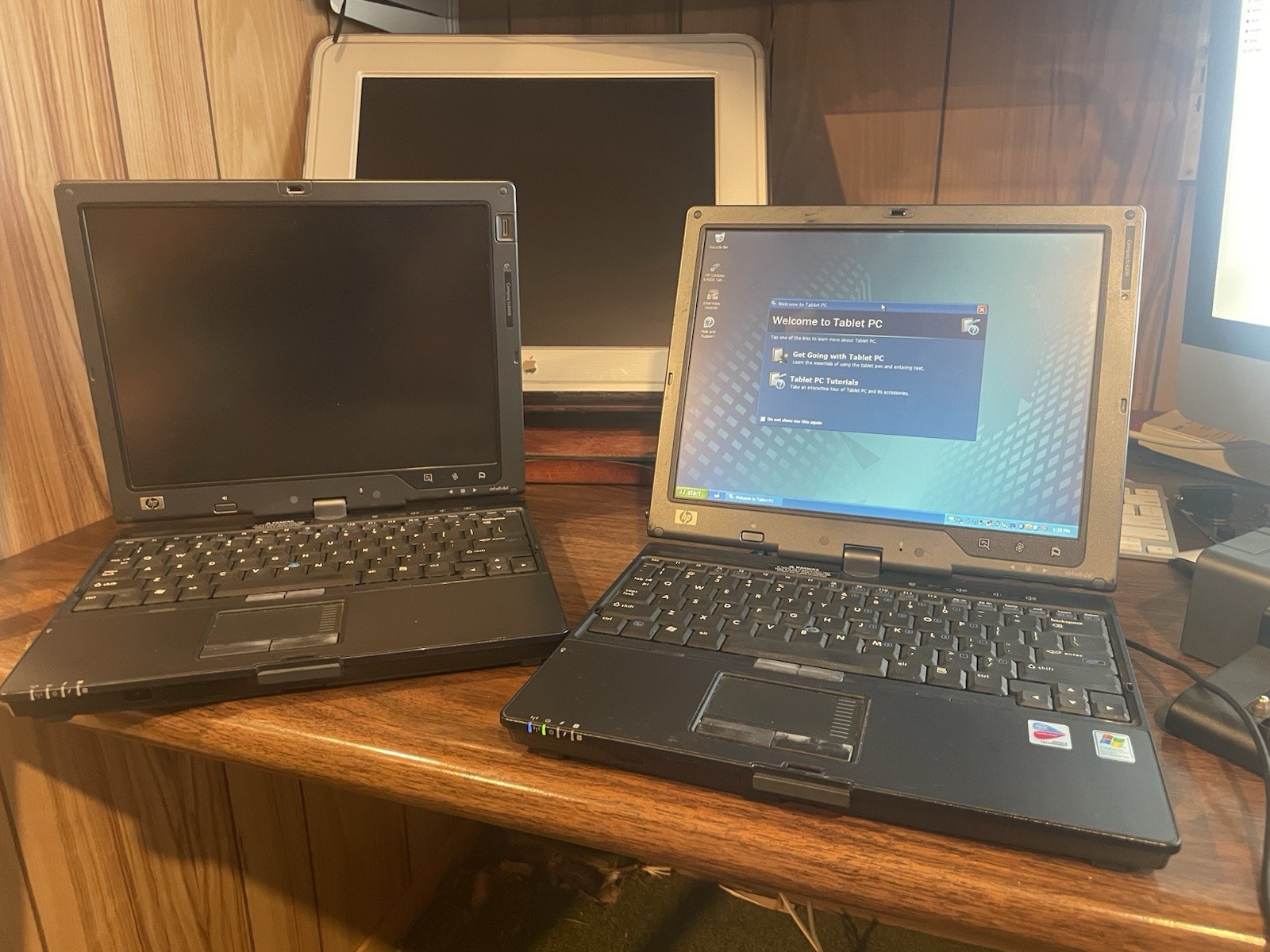 HP Compaq TC4200 with dock pens and ac- TWO of them one excellent one needs work