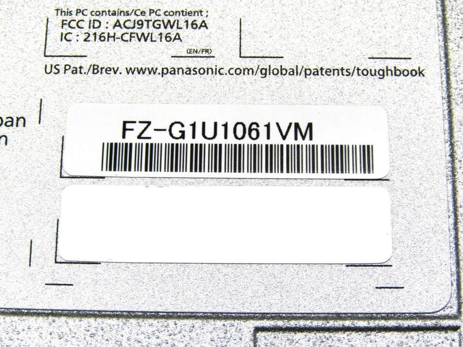 Panasonic Toughpad FZ-G1U1061VM 10.1″ | Core i5-7300U | 8GB LPDDR3 | 256GB