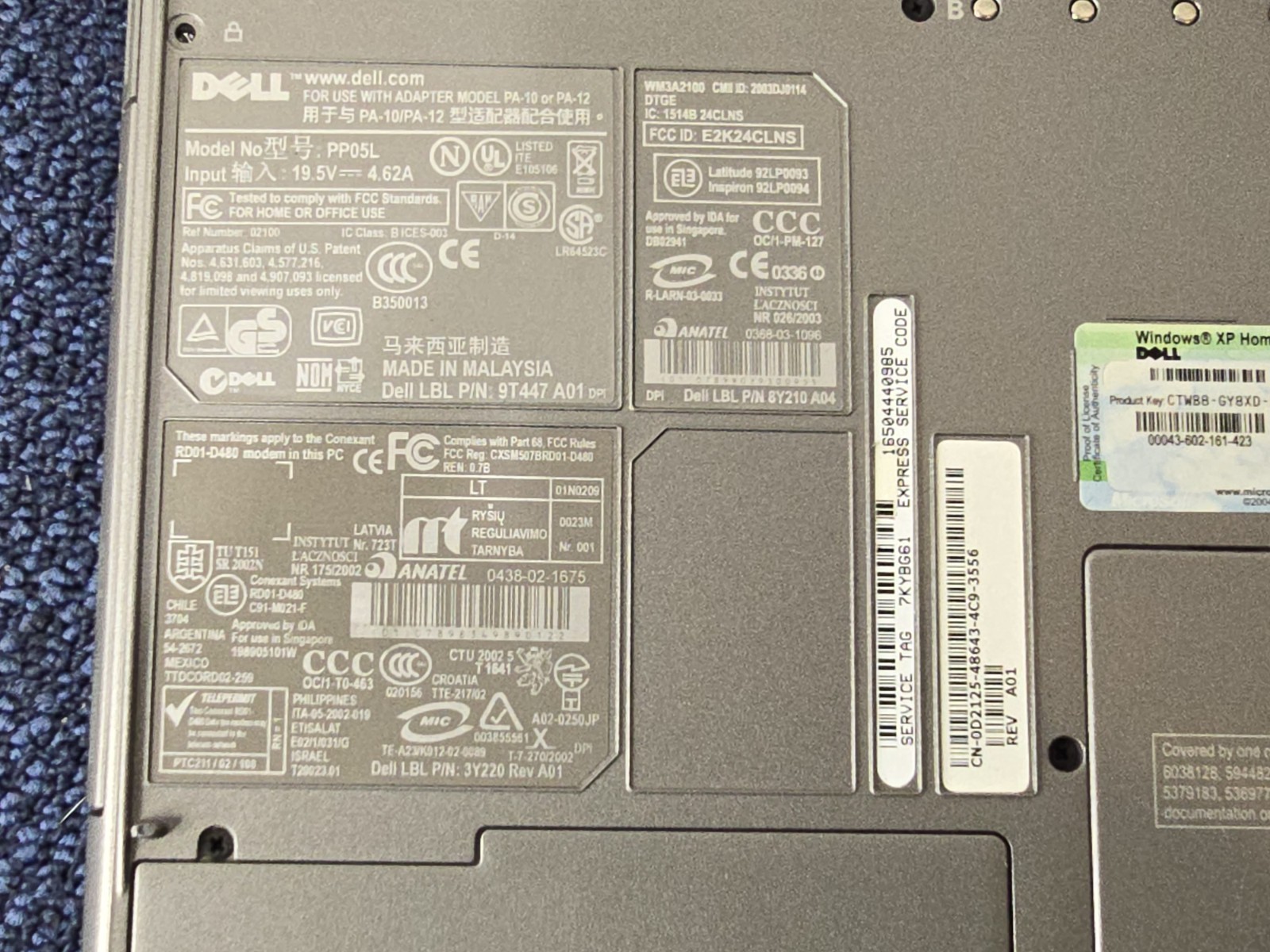 Dell Inspiron 600m Laptop Windows XP Intel M 14″ | No Pwr Cable | Read