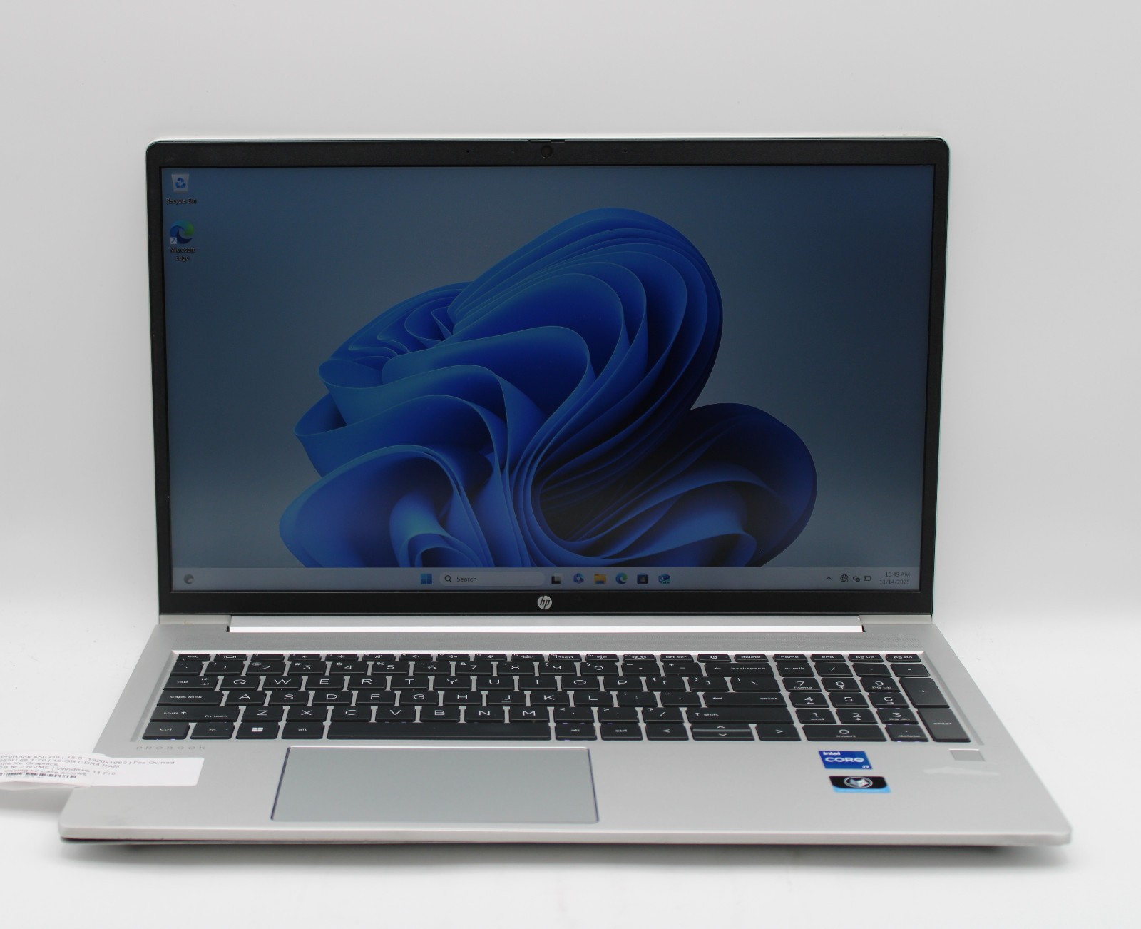 HP ProBook 450 G9 i7-1255U @ 1.7 GHz 16GB RAM 256GB SSD Win11Pro