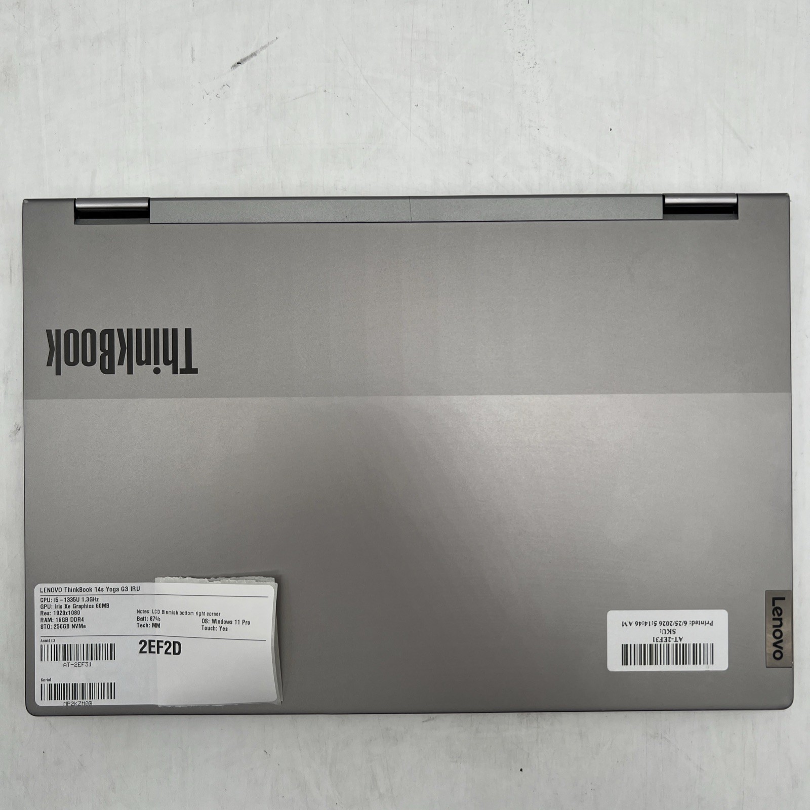 Lenovo ThinkBook 14s Yoga G3 i5 1335U 1.3GHz 16GB RAM 256GB SSD Win11P READ