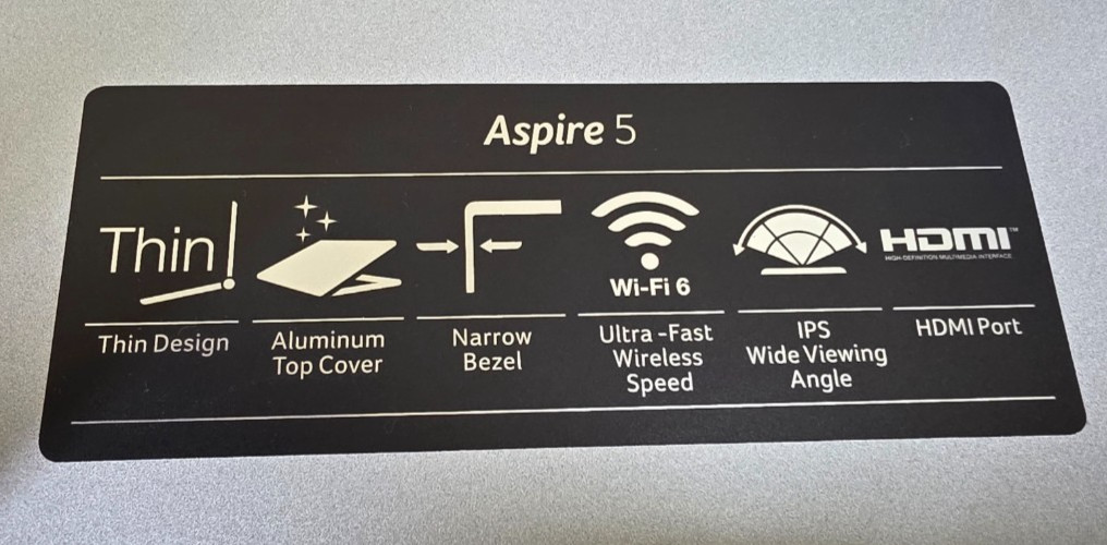 Acer Aspire 5 Laptop AMD RYZEN 3 3350U WITH RADEON VEGA MOBILE 4GB RAM 120GB SSD