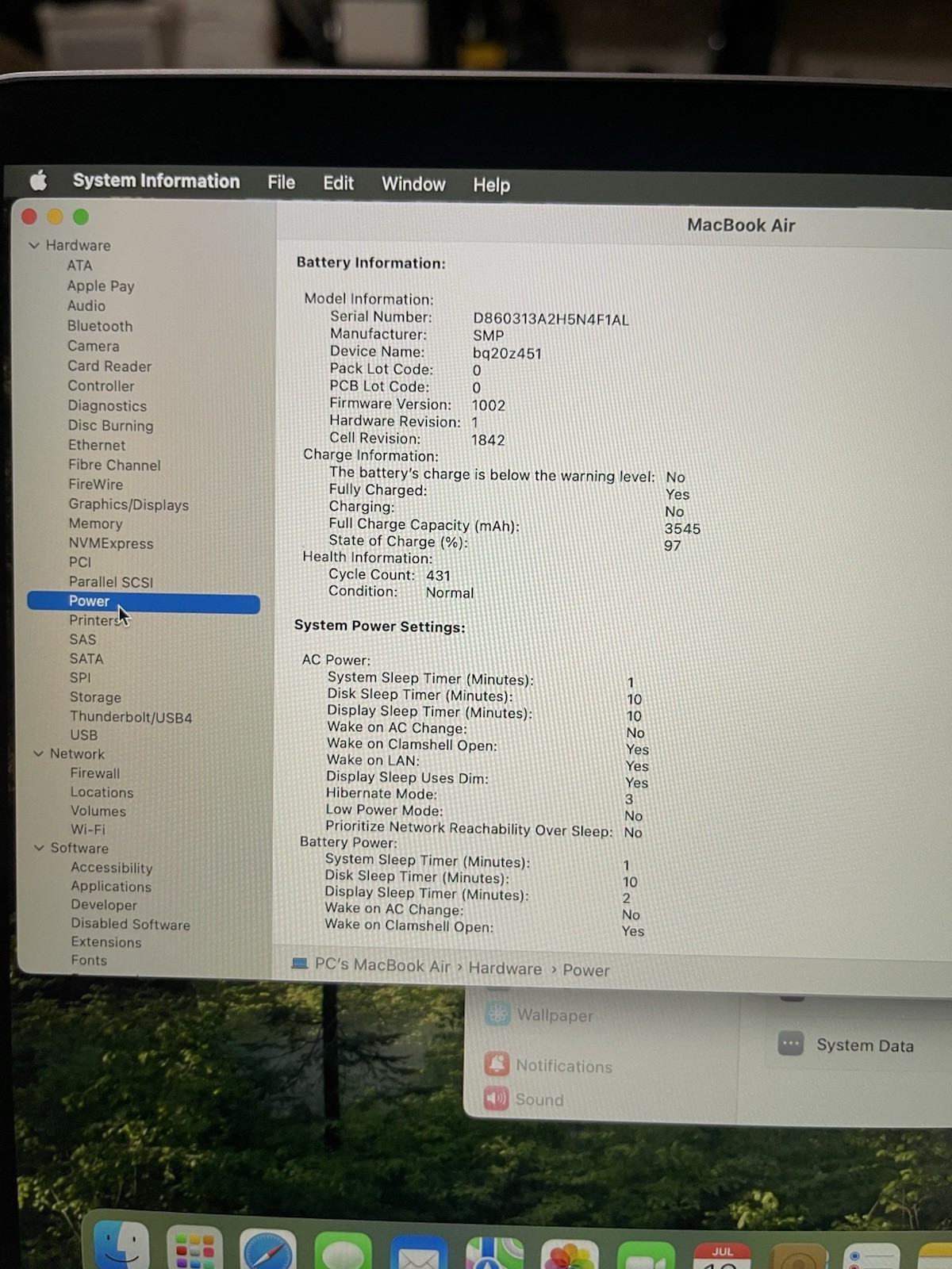 Apple A2179 MacBook Air 13″ 2020 Intel i5-1030NG 8GB LPDDR4 256GB SSD CC