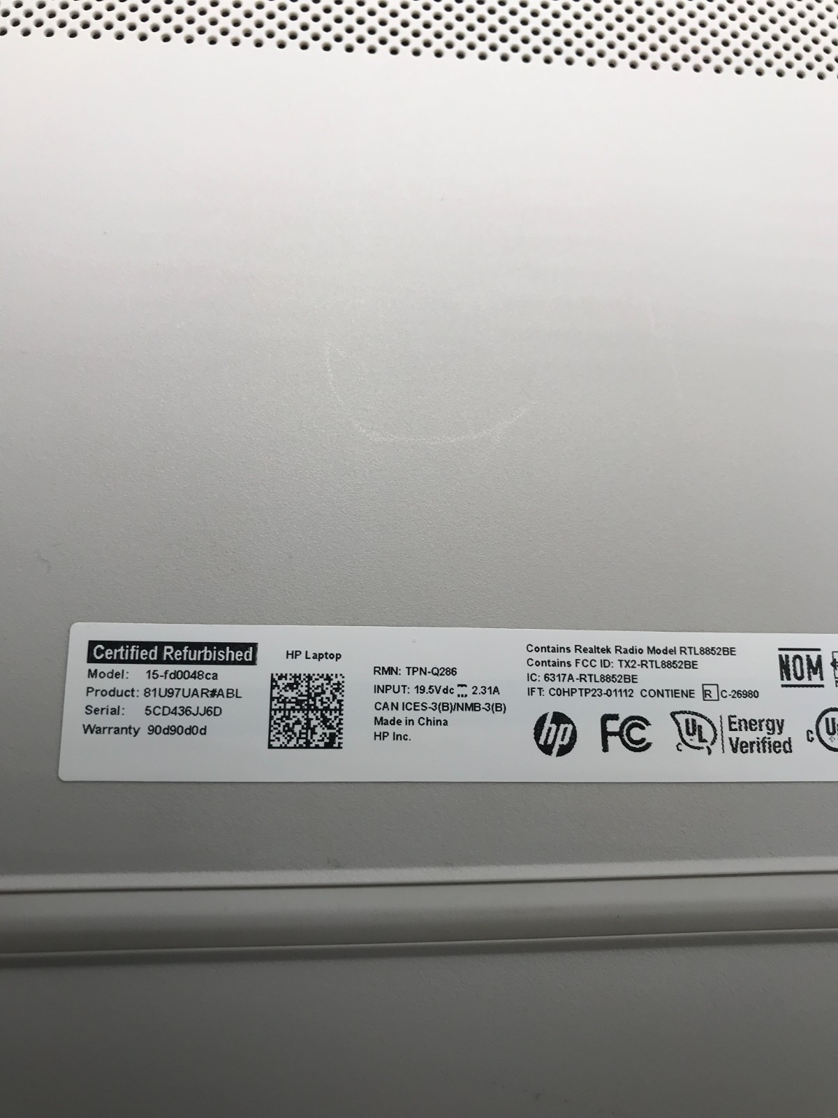HP 15-fd0048ca 15.6″ FHD Intel N100 0.7 GHz 4GB DDR4 128GB W11H Laptop(L-9)
