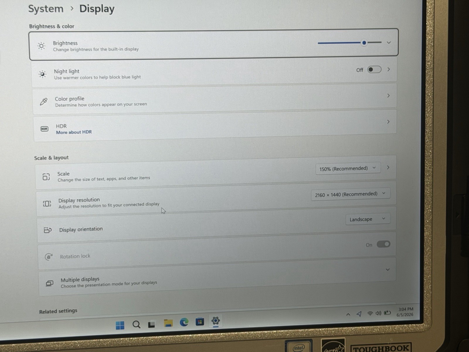 Panasonic ToughBook CF-33 i5-6300U 8GB Ram 256 SSD Win11 Pro. Touchscreen