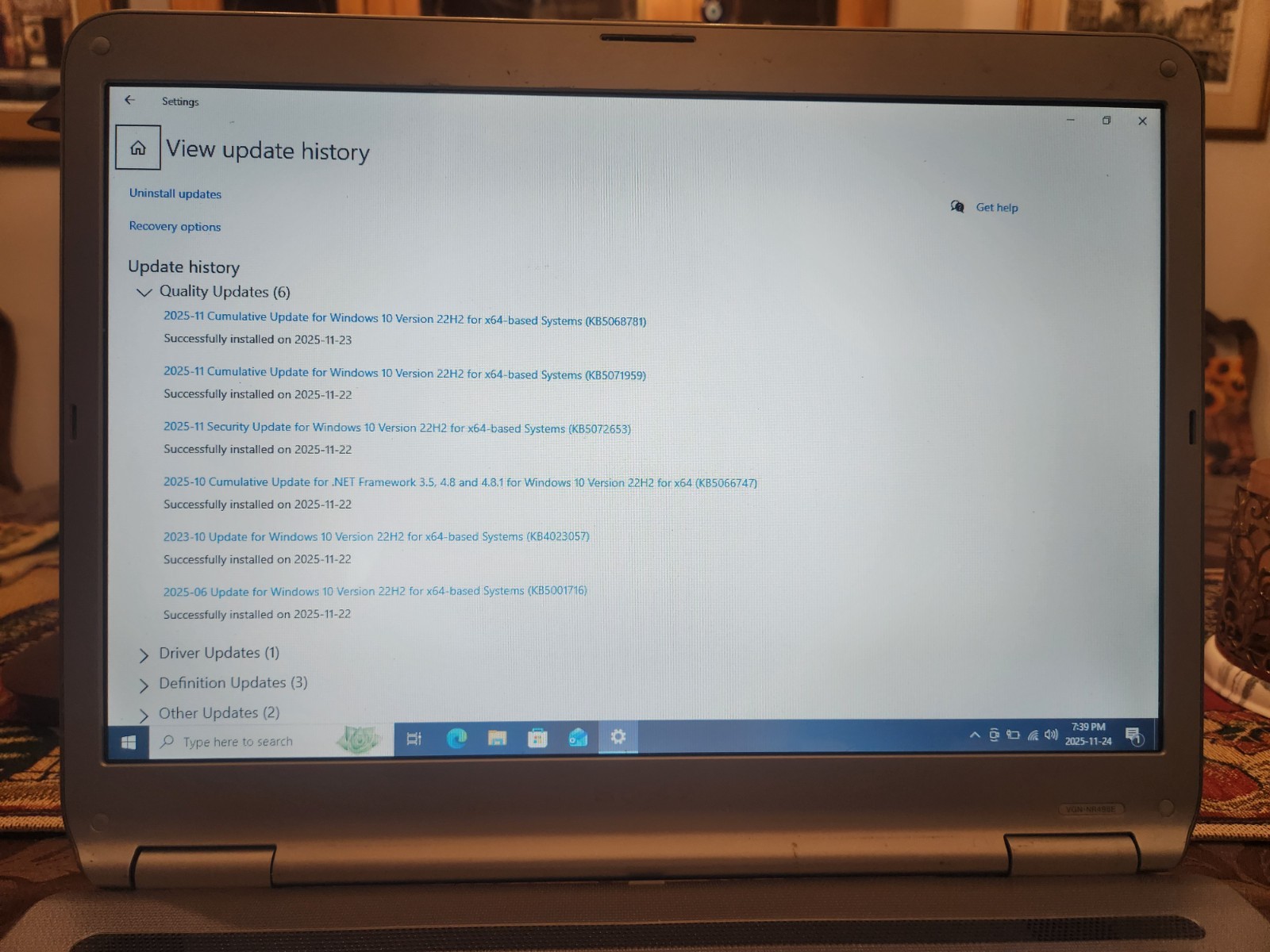 15.25″ Sony Vaio Laptop Intel Core 2 Duo 2.00GHz 3 GB DDR2 112GB SSD Win10 Pro