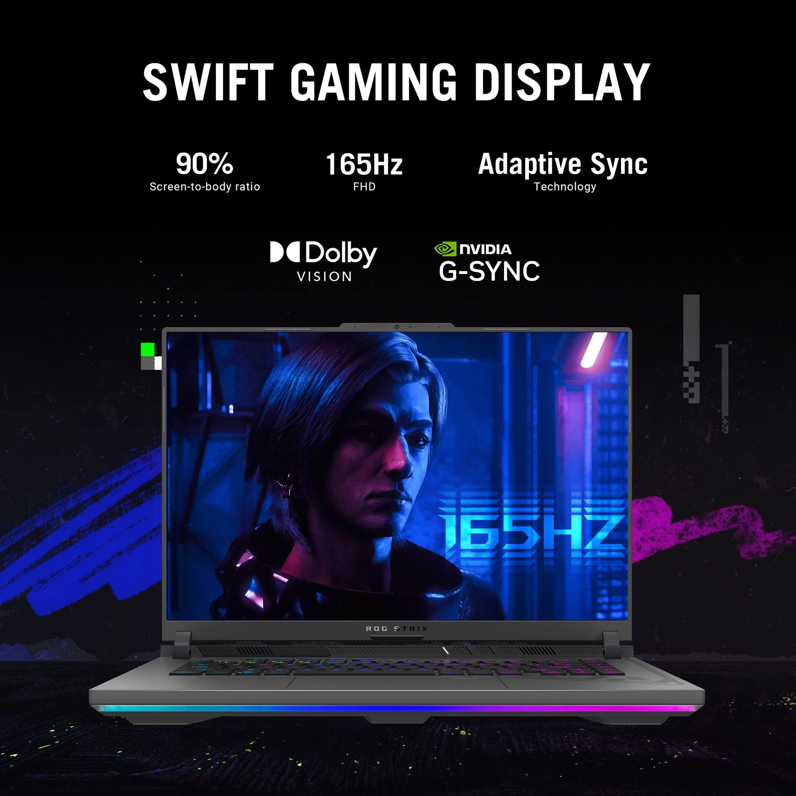 ASUS ROG Strix G16 2023 Gaming 16 RTX 4070 i9-13980HX 16GB 1TB Win11 G614JI-AS94