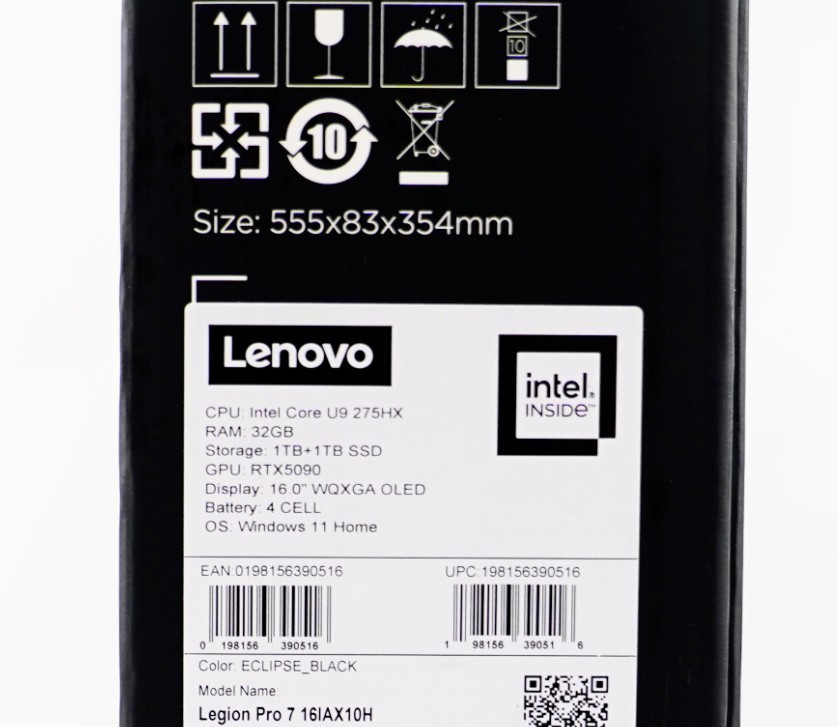 Lenovo 16″ Legion Pro 7i WQXGA OLED, Intel Ultra 9 275HX, RTX 5090, 32GB RAM 1TB
