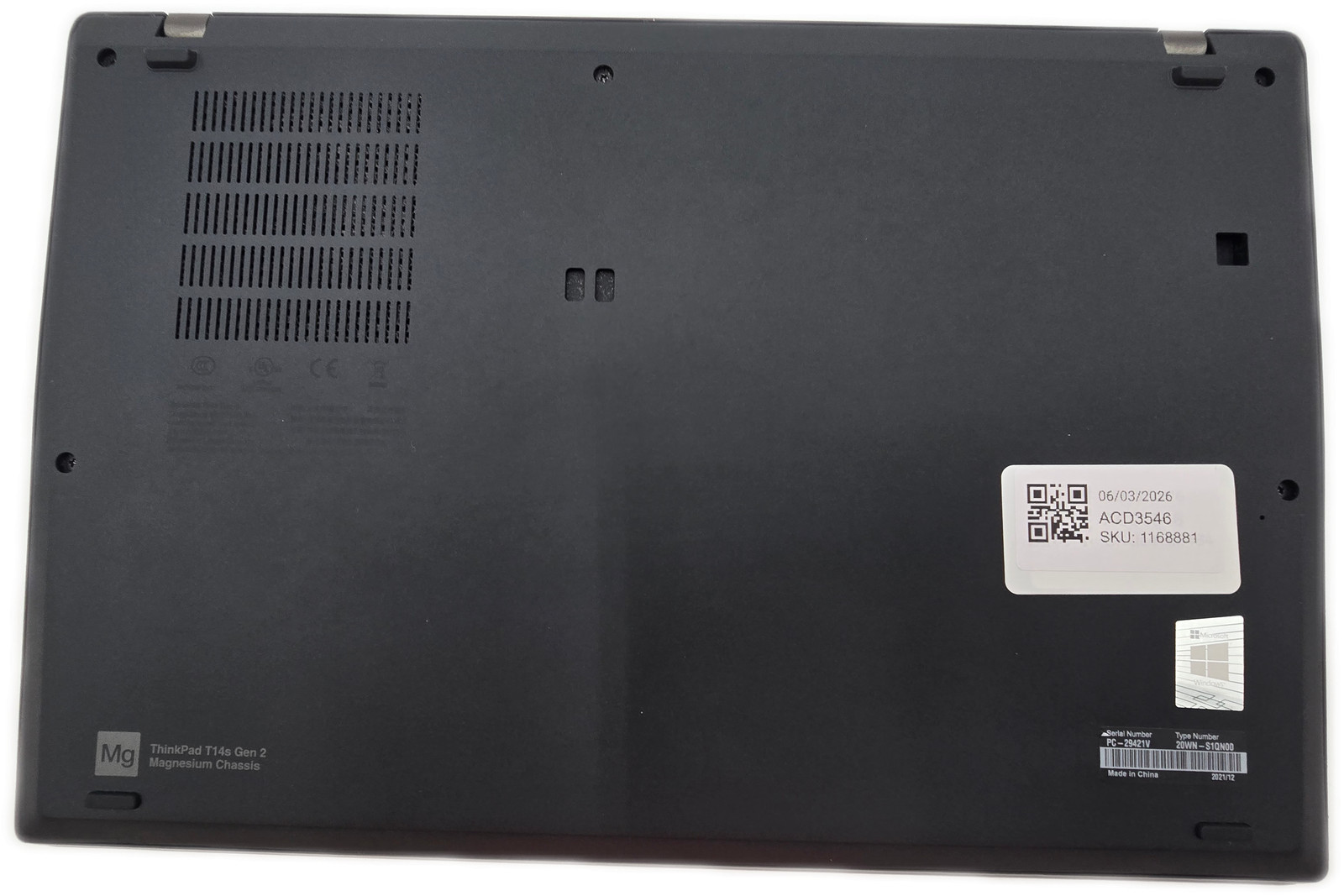 Lenovo ThinkPad T14s Gen 2i i7-11th Gen 32GB 256GB SSD Windows 11 Pro