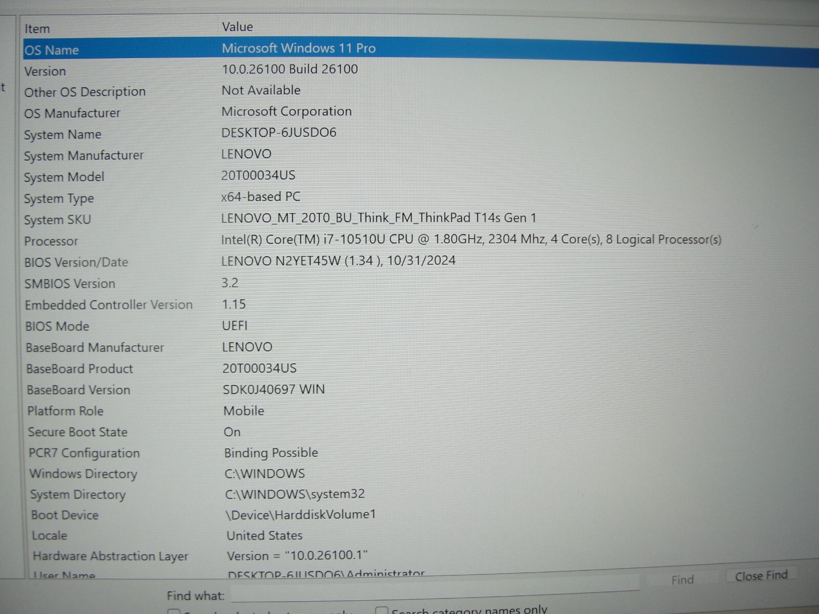 Lenovo ThinkPad T14s Gen 1 14” TOUCH FHD Intel Core i7-10510U 1.8GHz 16GB 512GB