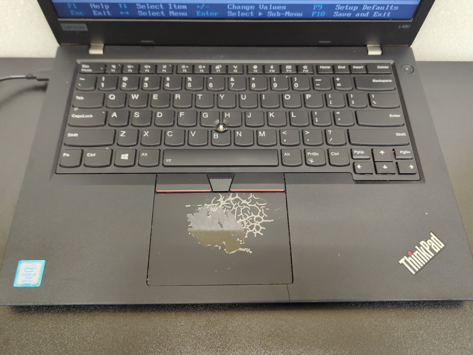 Lenovo ThinkPad L480 | Core i5-8350U | NO RAM | NO SSD | Keyboard Issue
