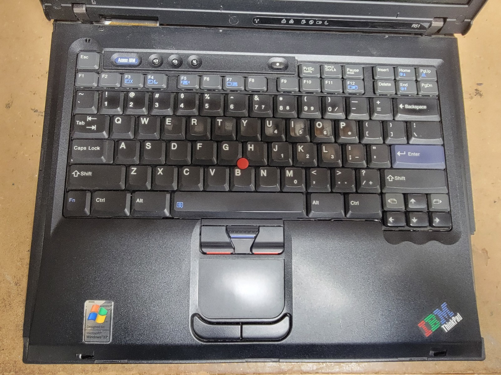 IBM THINKPAD R51 LAPTOP – PARTS ONLY – SEE DESCRIPTION – #101