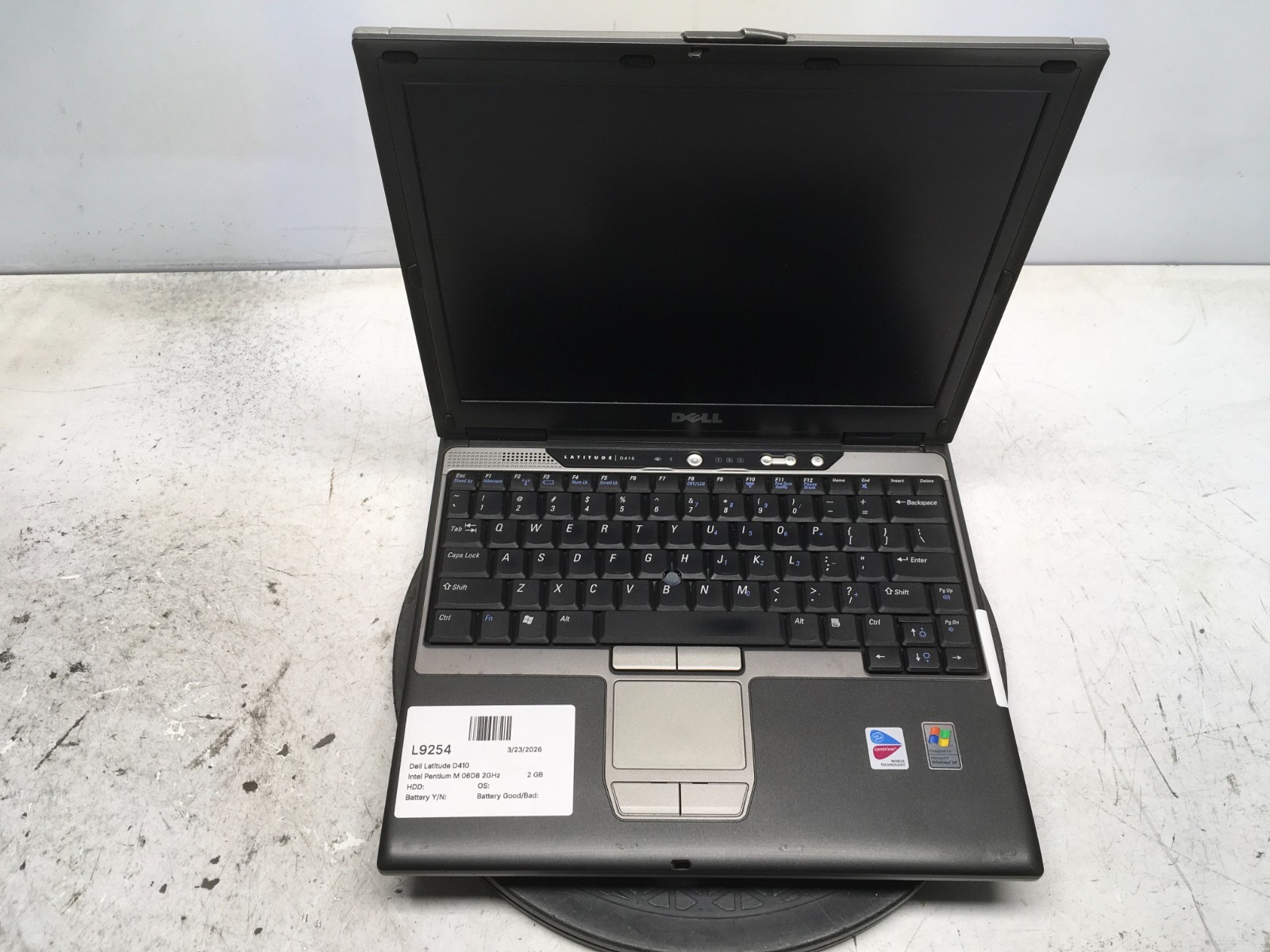 Dell Latitude D410 Intel Pentium M 06D8 2GHz 2 GB NO HDD