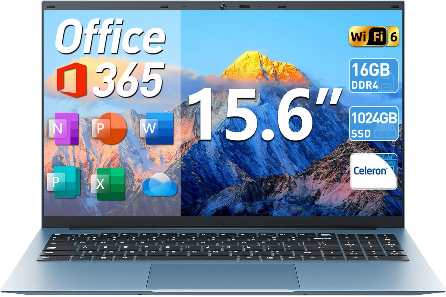 NEW SGIN 15.6″ Laptop Intel N5100 16GB RAM 1TB SSD Win11 Pro HDMI Office 365