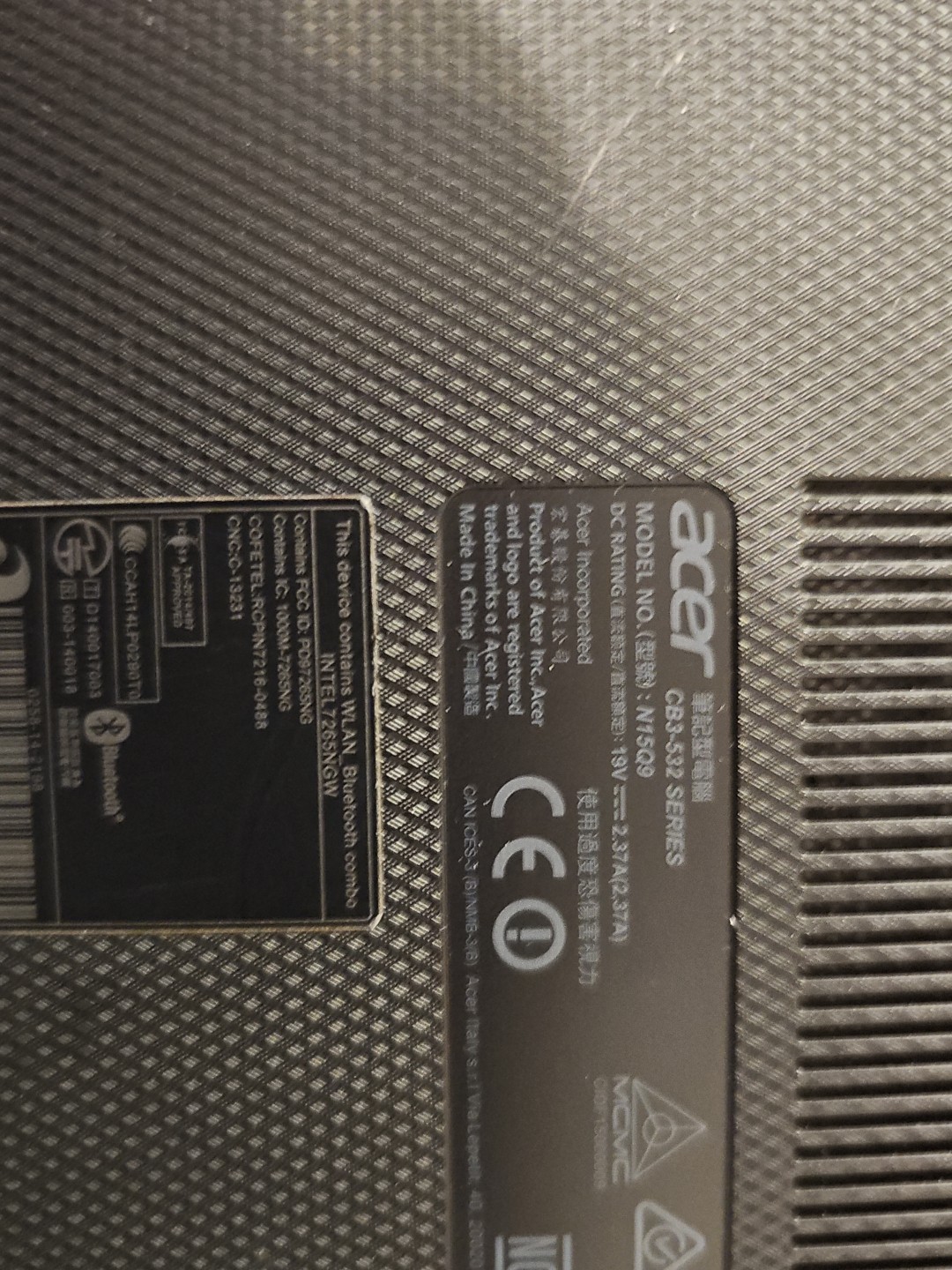 Acer N15Q9 Laptop With Charger Works/For Parts