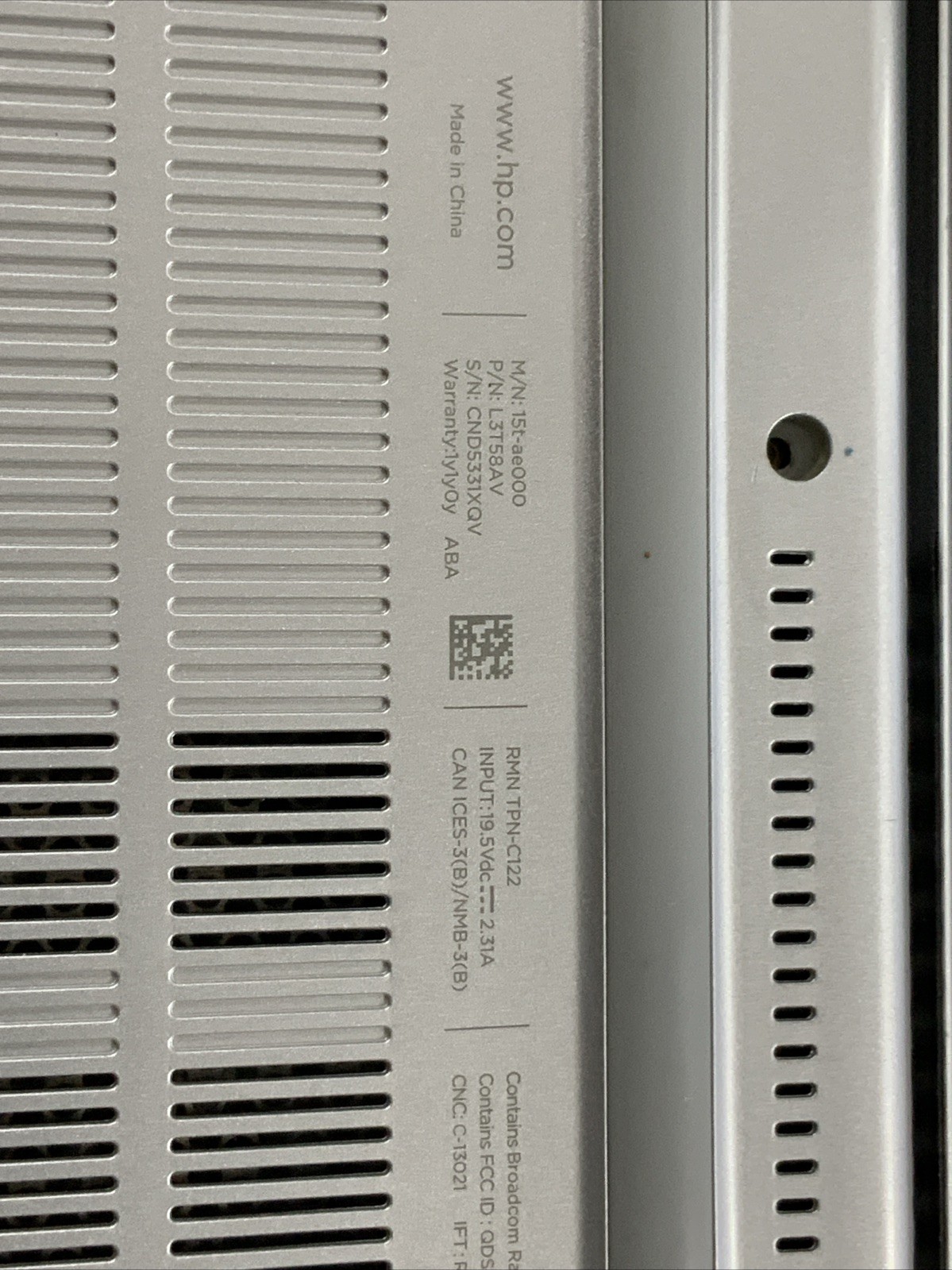 HP 15T-AE000 Laptop For Parts Sold As Is No Power BXPC2