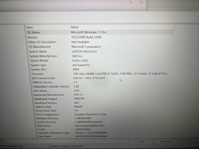 Dell Vostro 3520 (i5-1235U, 16GB, 512GB, WIN11P battery=Excellent)& Power Supply