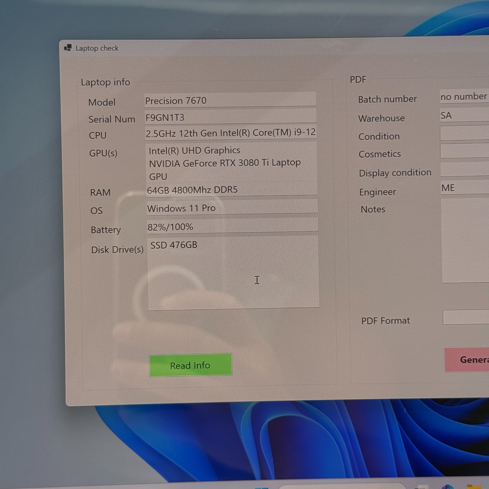 Dell Precision 7670 16″ i9-12950HX RTX 3080 Ti 16GB 64GB RAM 512GB SSD Win11 Pro