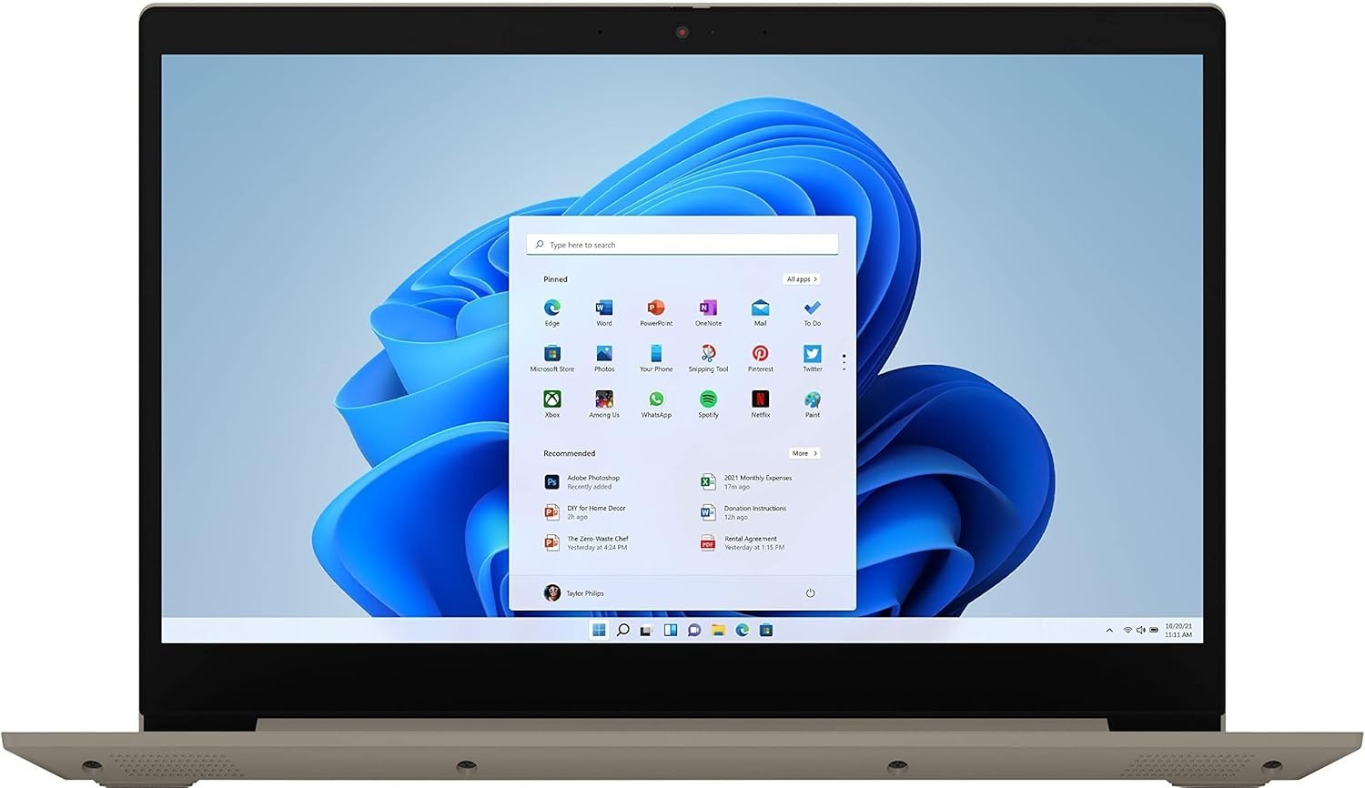 Lenovo IdeaPad 3 15″HD Touch Laptop Intel i3-1115G4 8G Memory 256G SSD – Almond