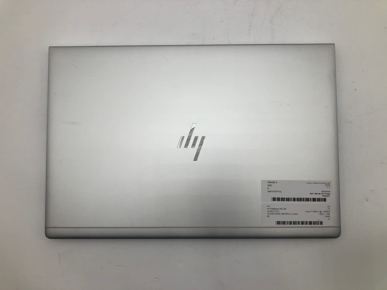 HP EliteBook 850 G6 Intel Core i7-8565U 16 GB [object Object] SSD Win 11 Pro