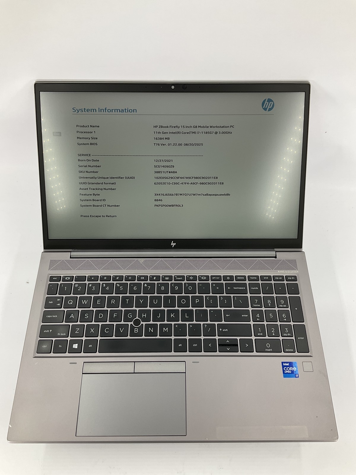 HP Zbook Firefly 15 G8 15.6″ Core i7-1185G7 256GB 16GB B Win 11 Pro