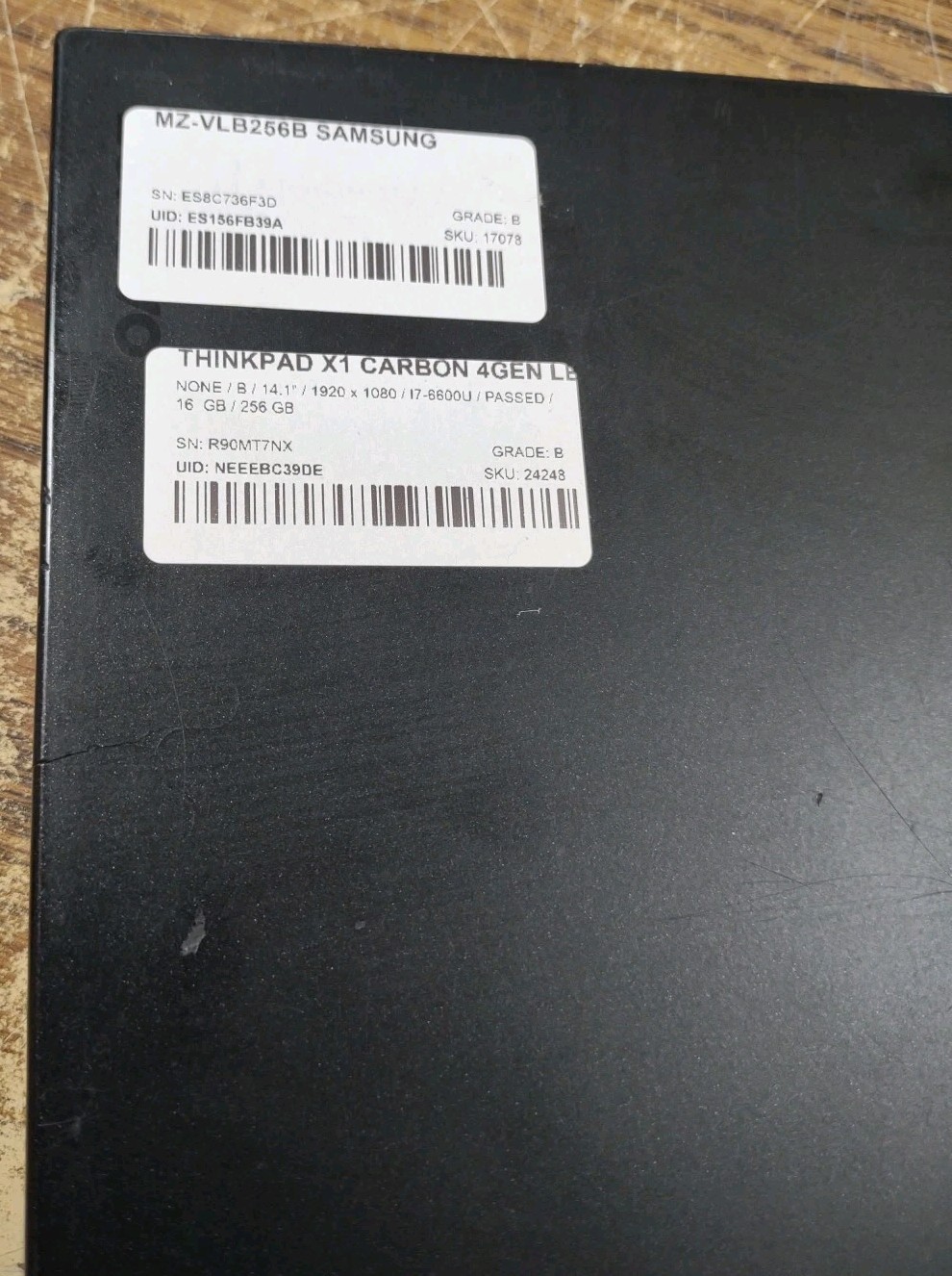 Lenovo ThinkPad X1 Carbon 4th Gen 14″ i7-6600U, 16GB Ram, 256GB SSD.
