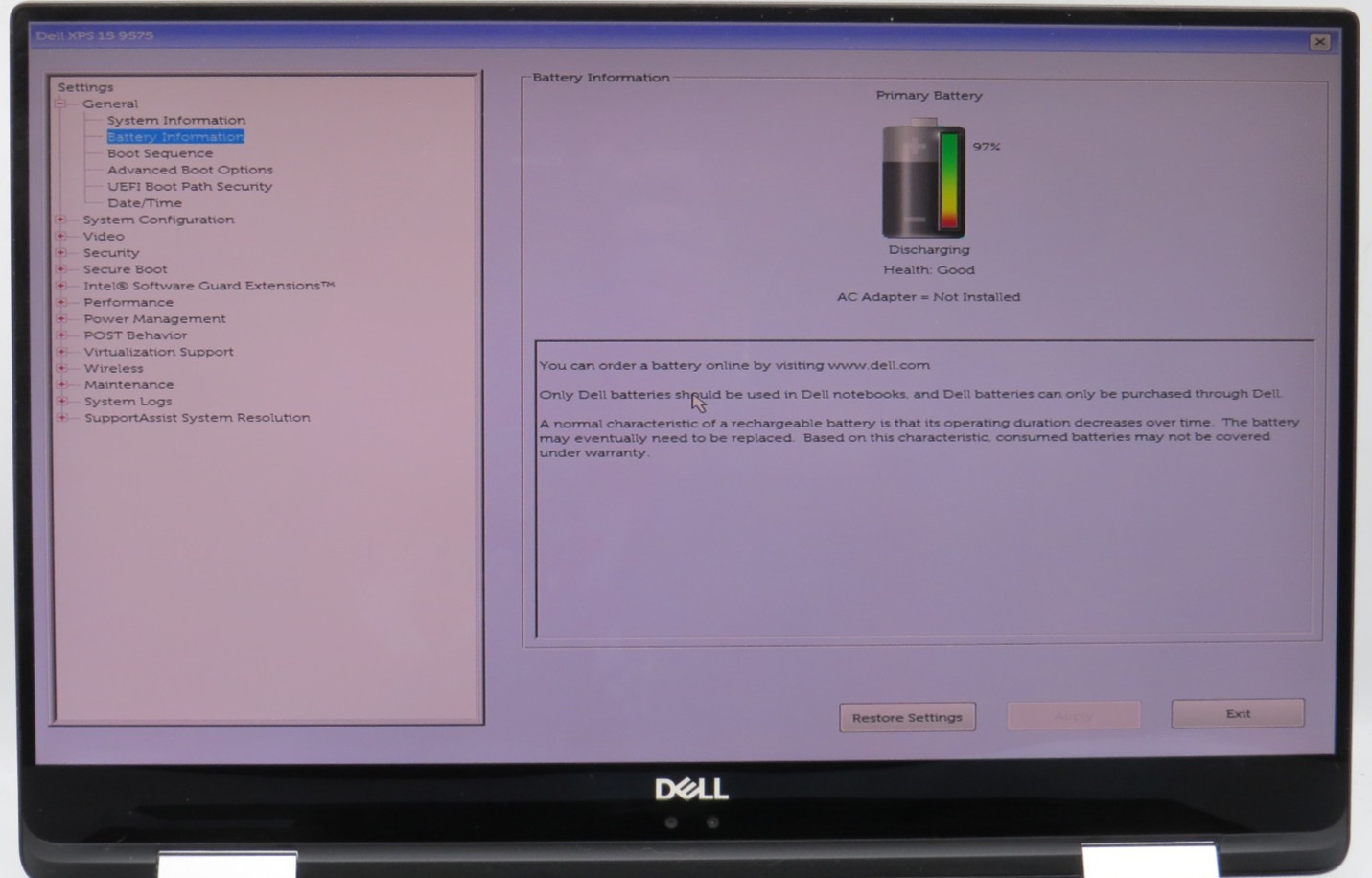 Dell XPS 15 9575 4K Touch 2in1 _ i7-8705G _ 16GB / 256GB _ Radeon RX _ W11H