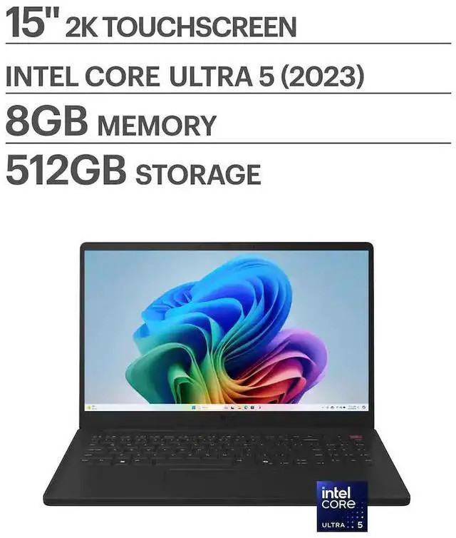 LG gram Book 15 in Touch- FHD Core Ultra 5 115U with 8GB RAM 512GB SSD Titan