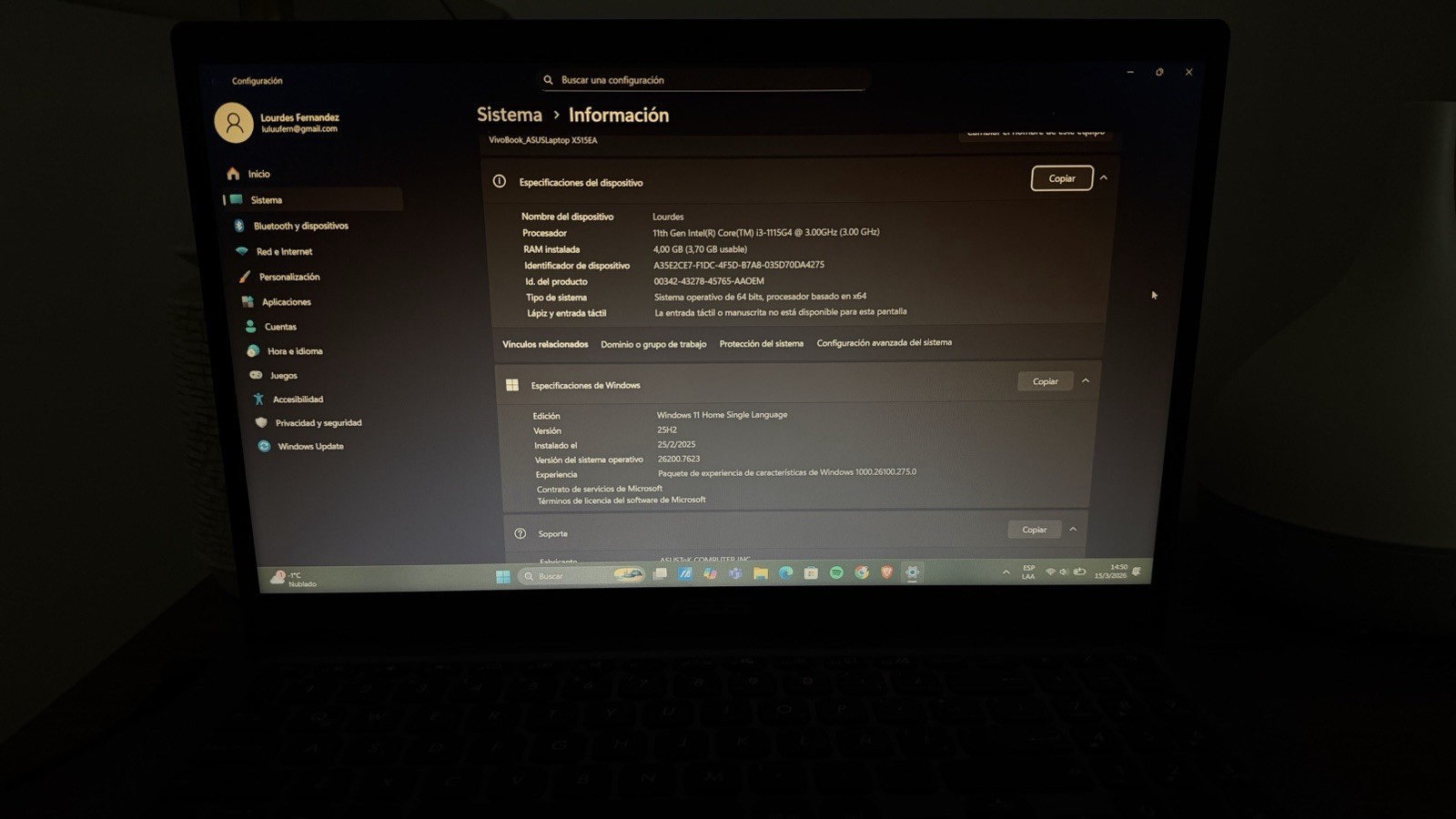 ASUS VivoBook 15 15.6″ (1TB HDD + 256GB SSD, Intel Core i7-1065G7, 1.30GHz, 8GB