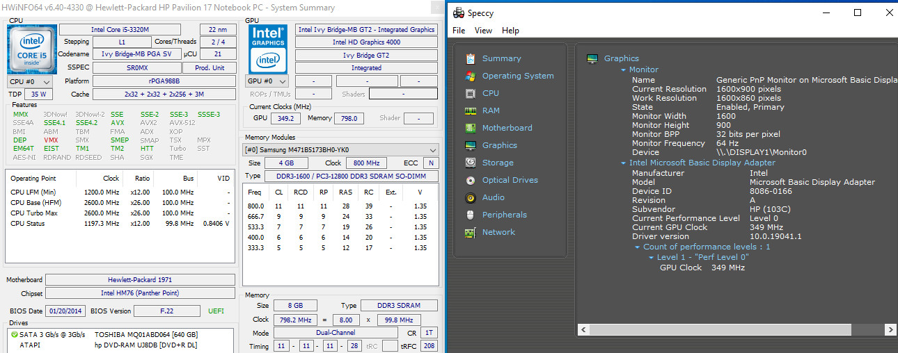 HP Pavilion 17-E117DX 8 GB RAM, 650 GB HDD, CORE I3