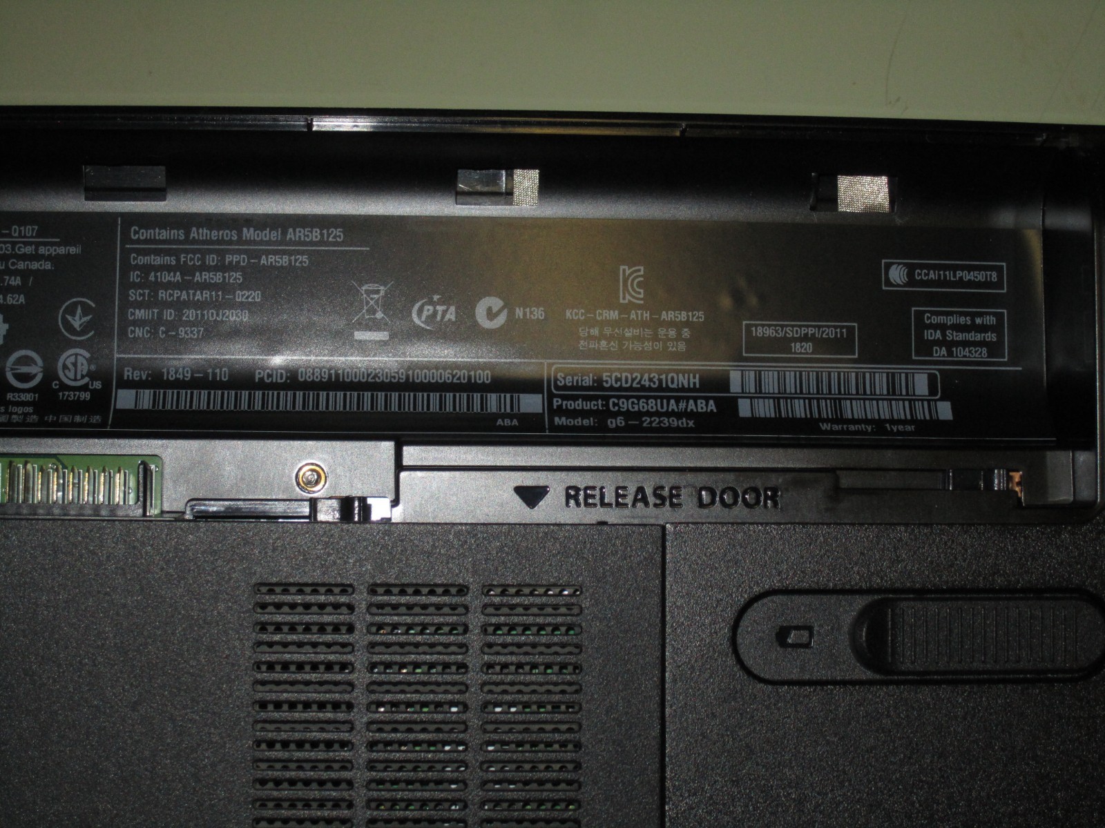 HP PAVILION G6-2239DX LAPTOP – WINDOWS 11 ENTERPRISE