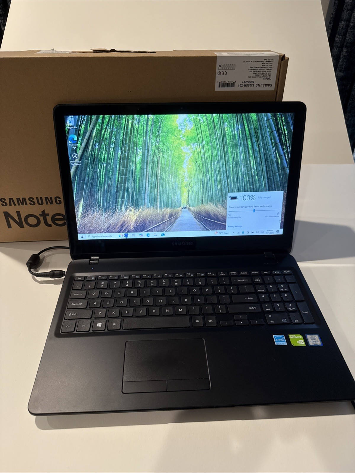 SAMSUNG NP530E5M X01US | INTEL CORE I5-7200U 2.50GHZ No Ram No HDD No Adapter